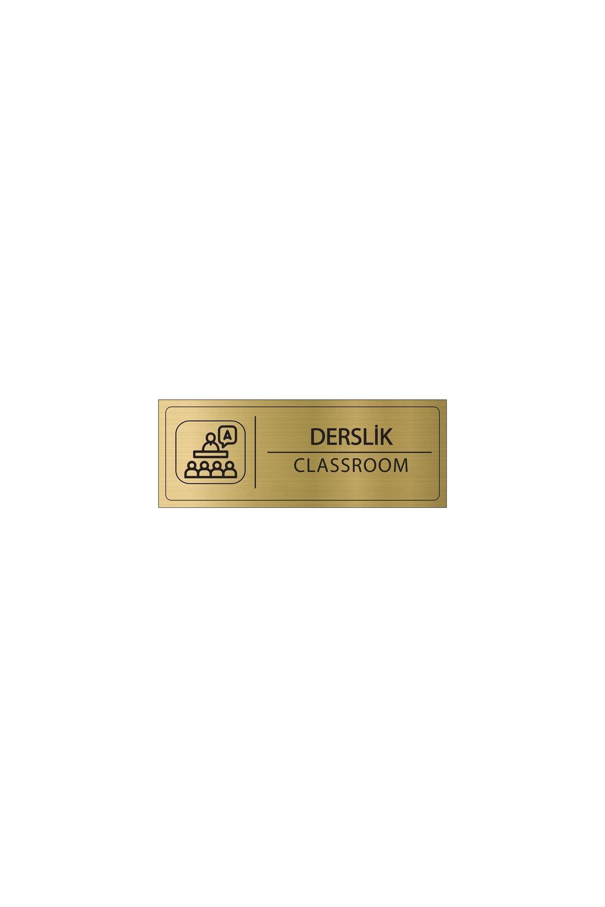 Mayeka Derslik İsimlik Altın Metal Kapı İsimliği Levhası Yönlendirme Tabelası