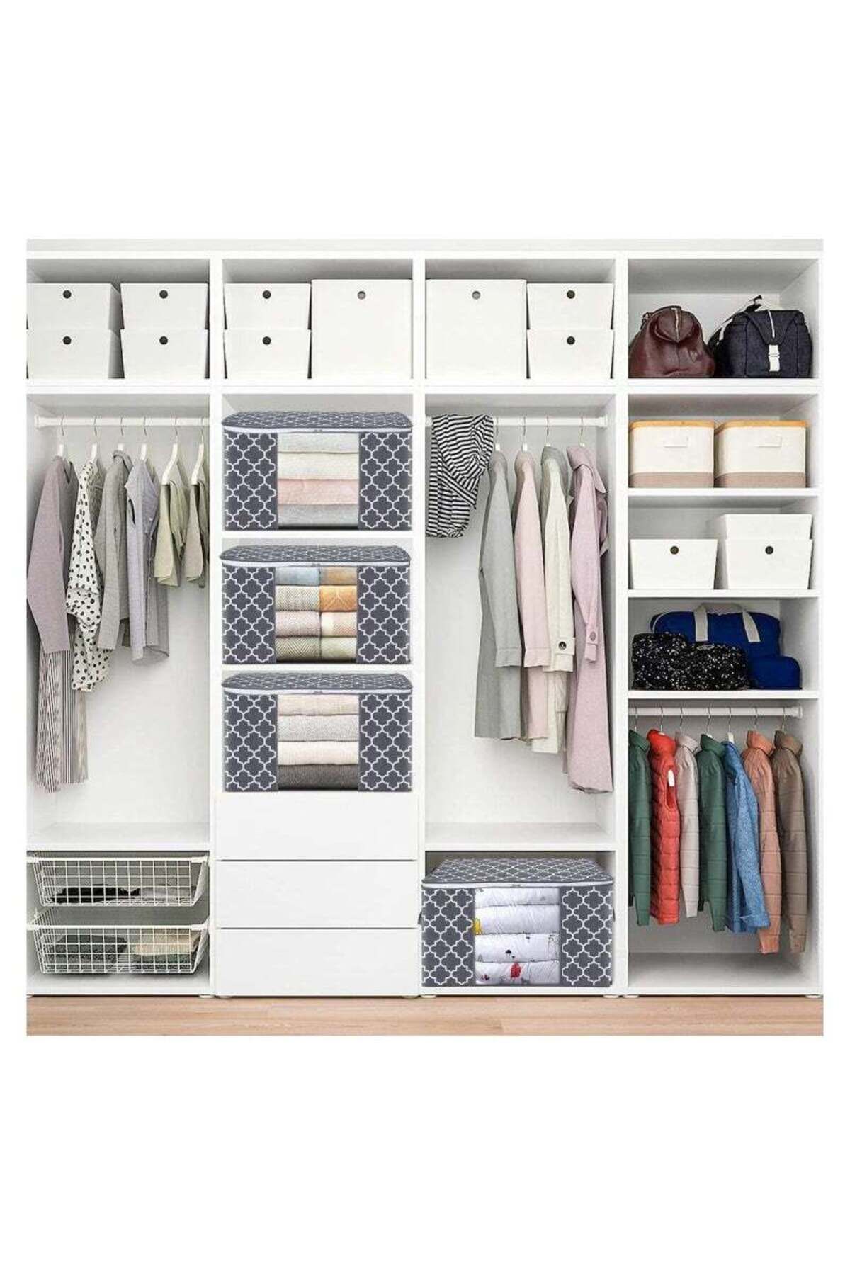COOYA-3 Pack Large Blanket Clothes Organization and Foldable Storage Containers with Reinforced Handle 7