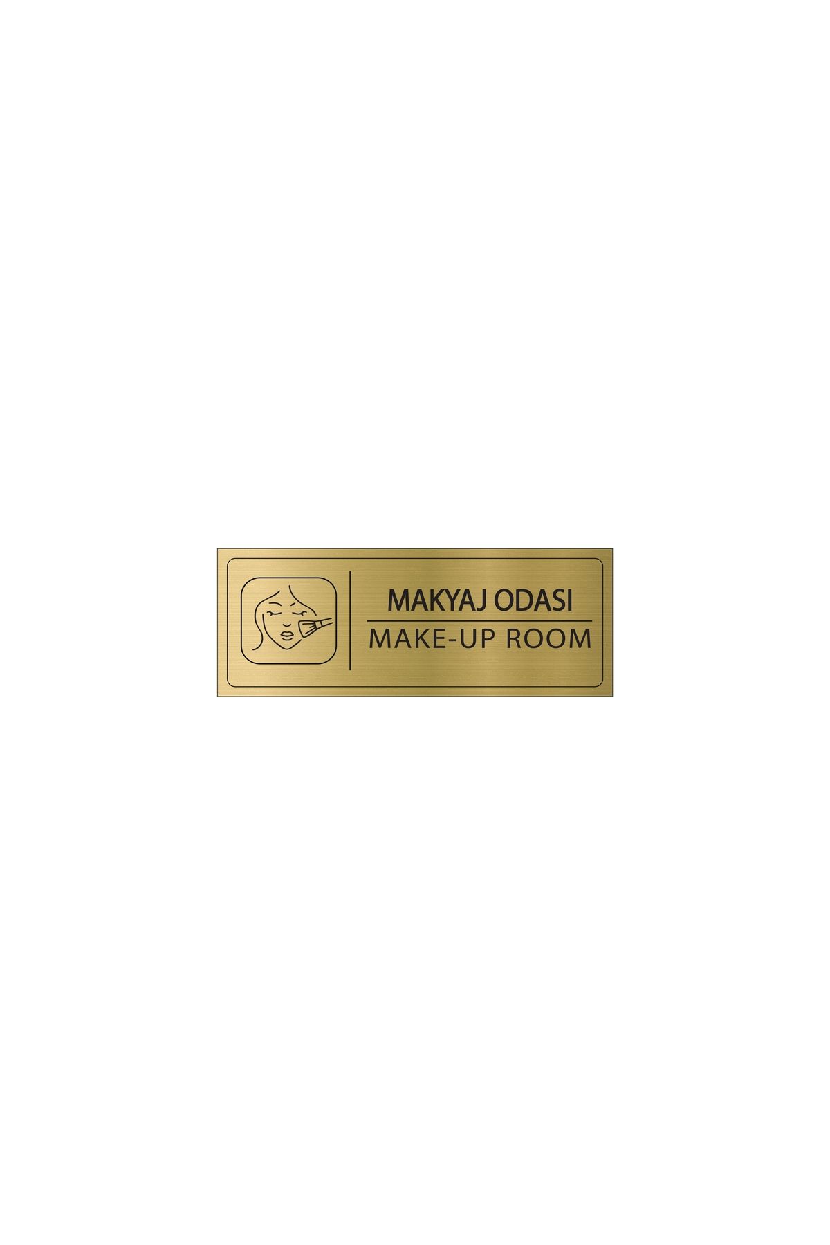 Mayeka Makyaj Odası İsimlik Altın Metal Kapı İsimliği Levhası Yönlendirme Tabelası