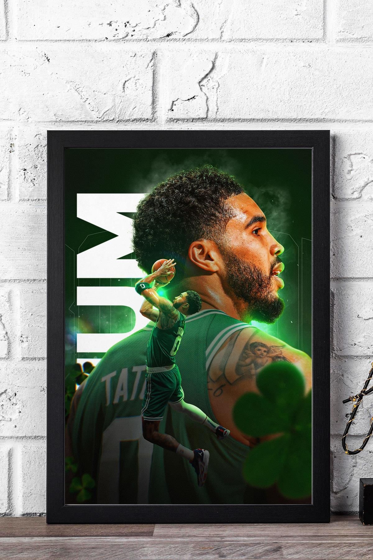 Saturn Jayson Tatum Çerçeveli Tablo - Basketbol NBA Posteri Tablo