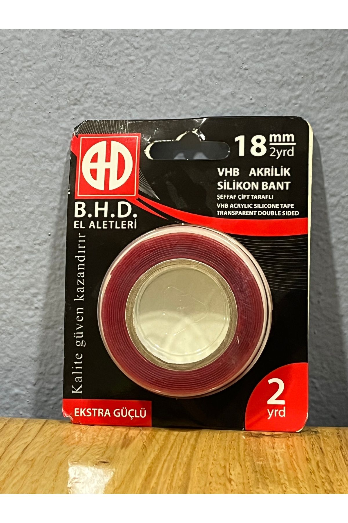 Veka VHB Akrilik Silikon Bant 18mm x 2 Yard - Şeffaf Çift Taraflı Ekstra Güçlü