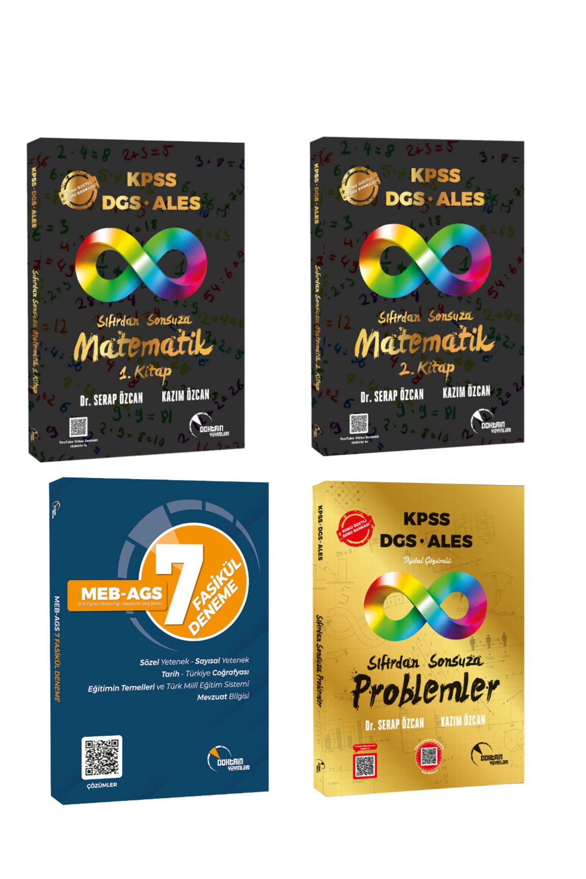 Doktrin Yayınları AGS Matematik Seti (Sıfırdan Sonsuza KPSS DGS ALES 1 ve 2.Kitap+ AGS 7'li Deneme + Problemler)