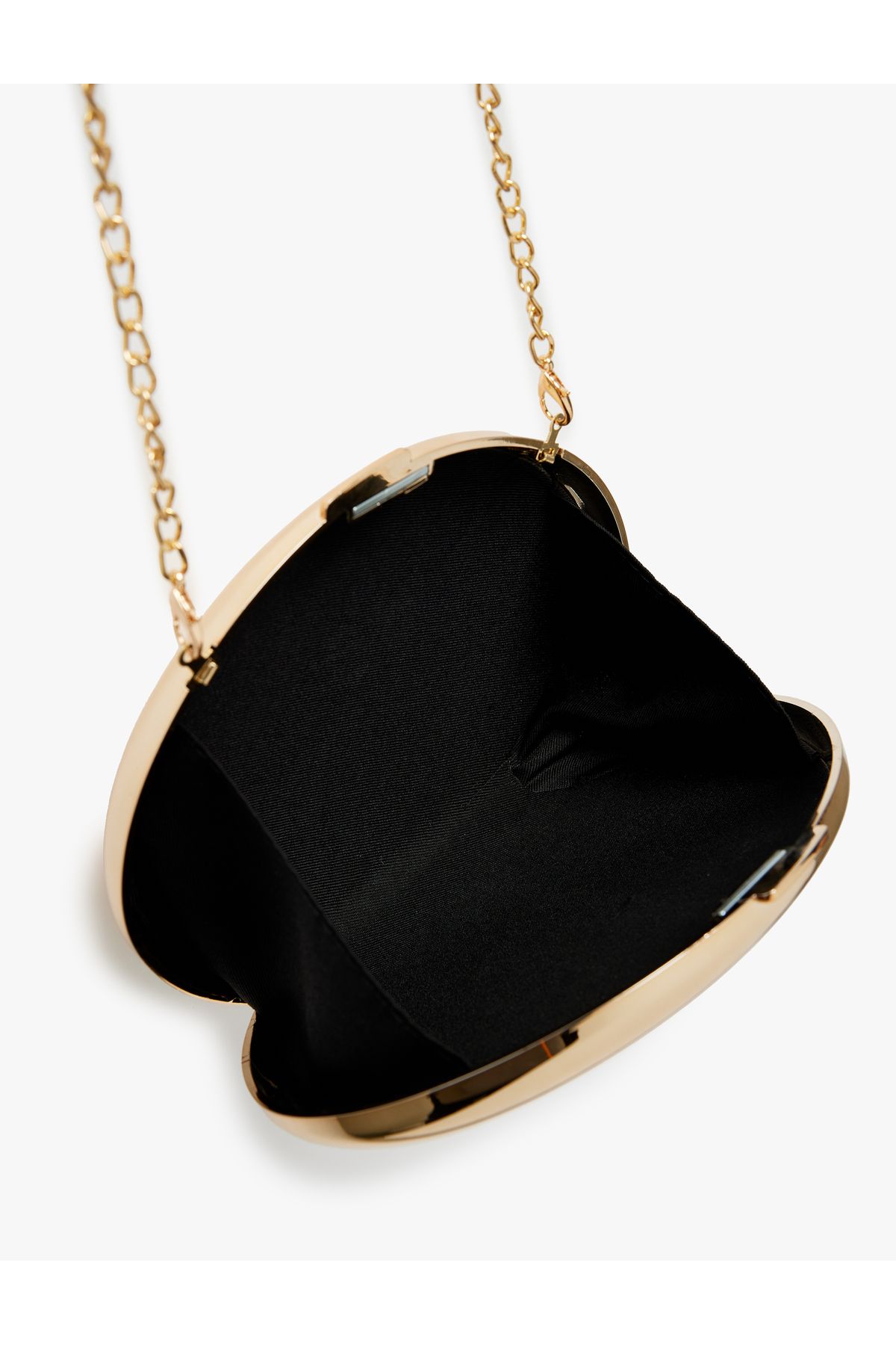 Koton-Asymmetrical Metallic Bag with Chain Strap 4