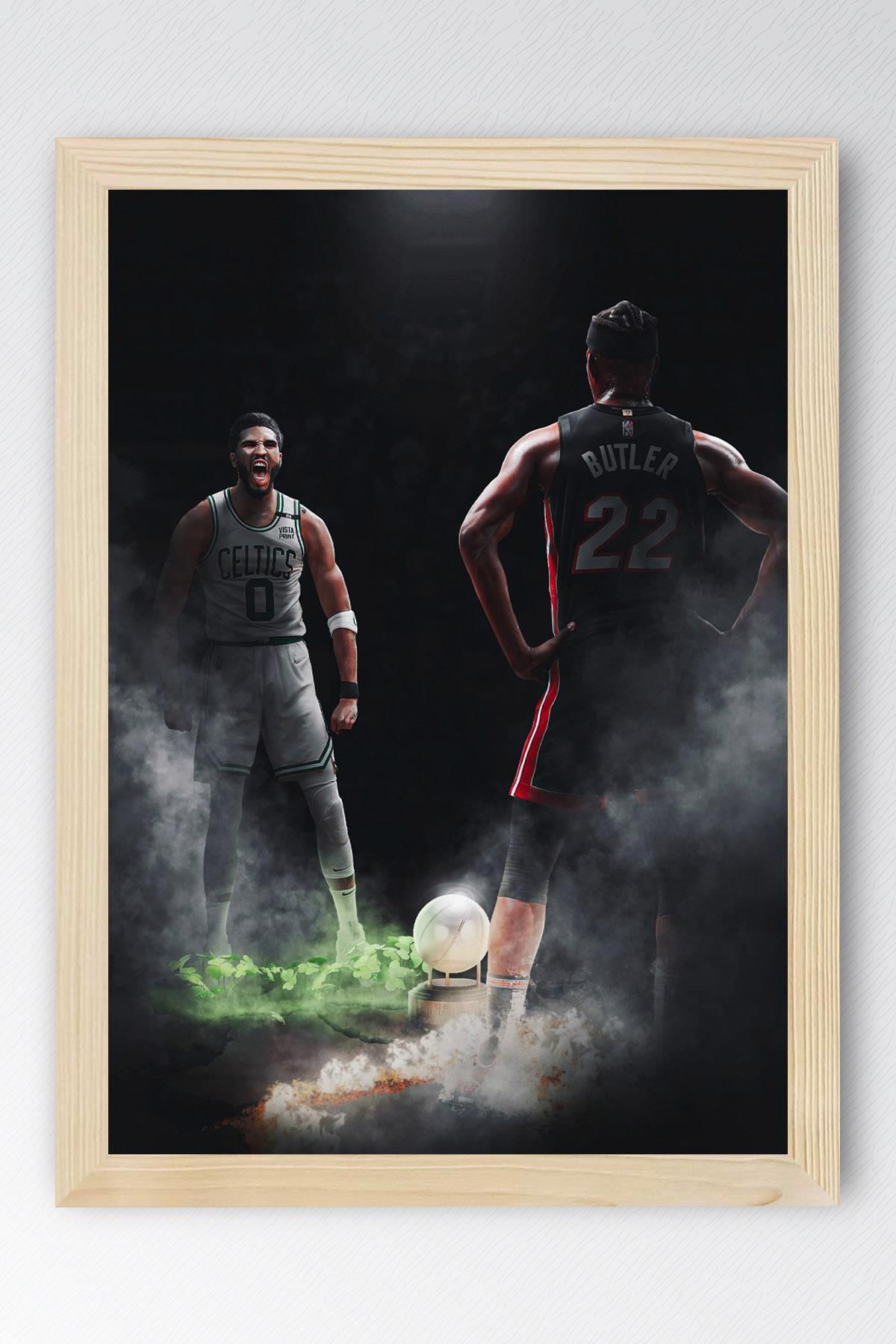 Saturn Jayson Tatum Jimmy Butler Çerçeveli Tablo - Basketbol NBA Posteri Tablo