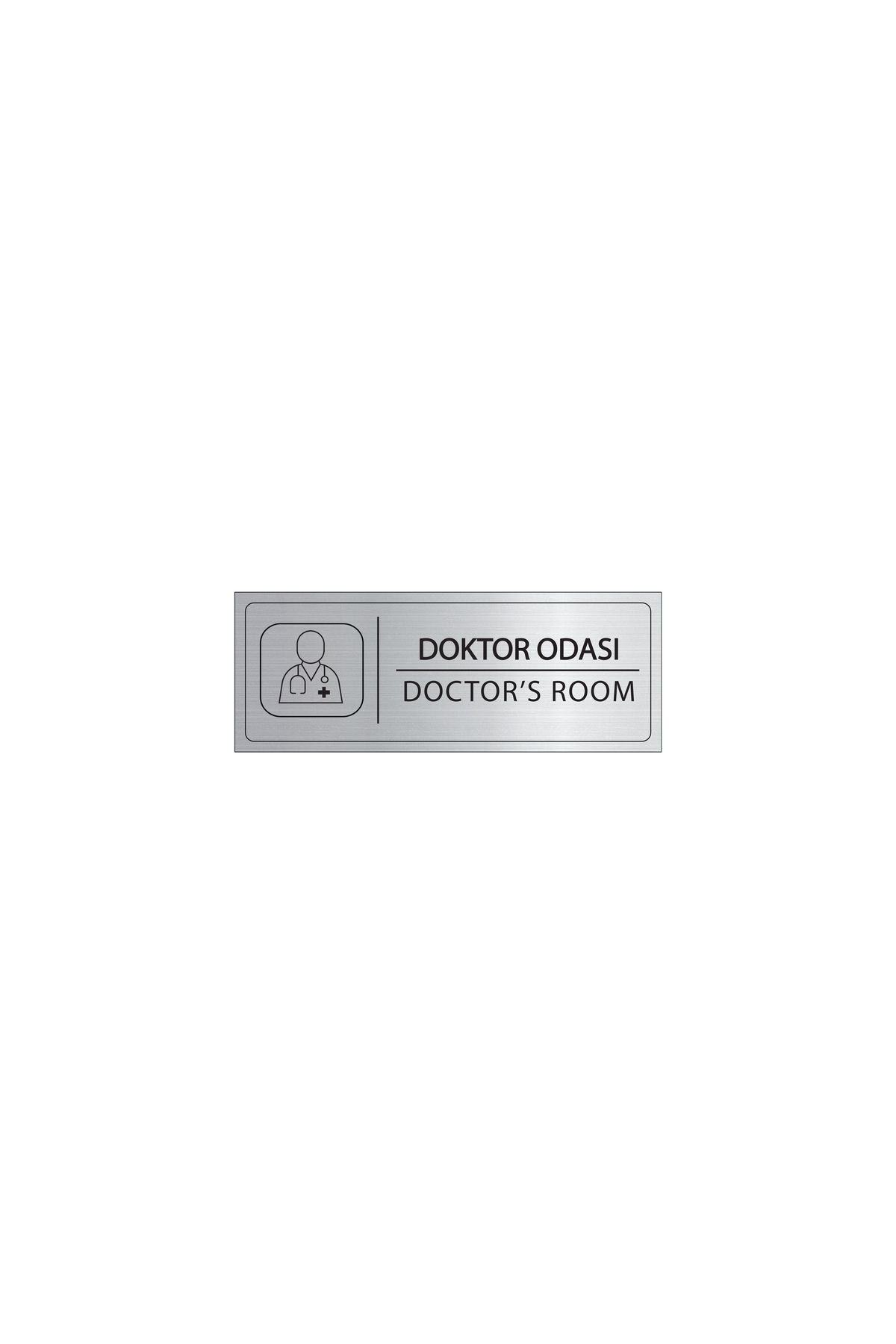 Mayeka Doktor Odası İsimlik Gümüş Metal Kapı İsimliği Levhası Yönlendirme Tabelası