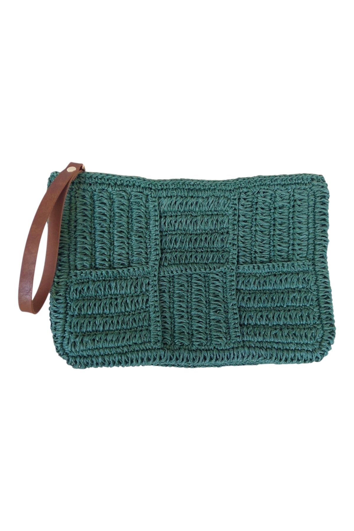 GUENBAG Suyolu Motif Hasır Clutch / Portföy