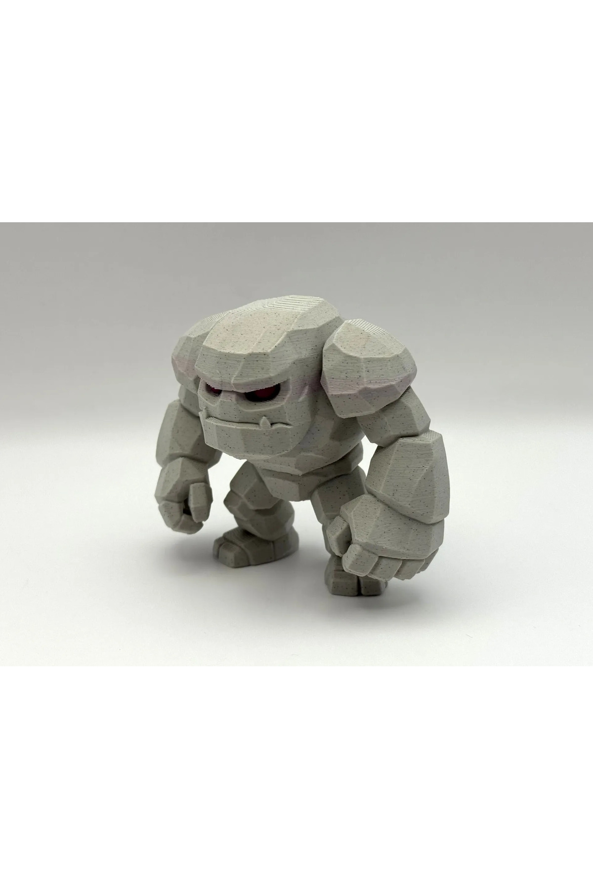 Stone Golem Figür 10 cm 3D Baskı Dekoratif Fantastik Karakter Koleksiyon Biblosu