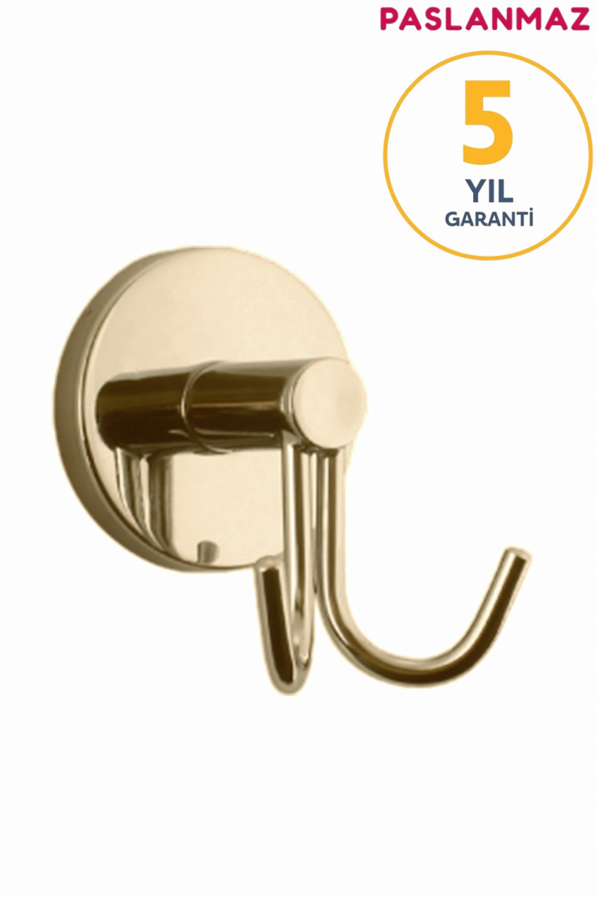 BanyomHome Paslanmaz Pirinç Ege Bornozluk Banyo Askısı Altın Gold