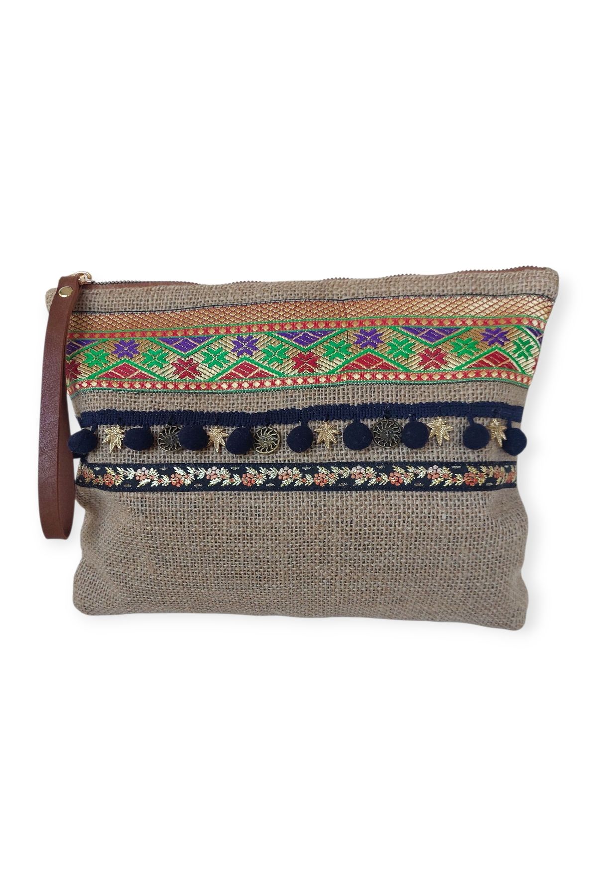 GUENBAG Jüt hasır clutch / portföy çanta