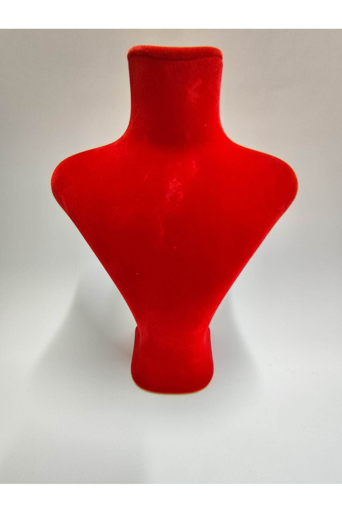 BURAKKUTU Süet Kırmızı Takı Mankeni (Uzunluk:23cm genişlik :18cm dir)