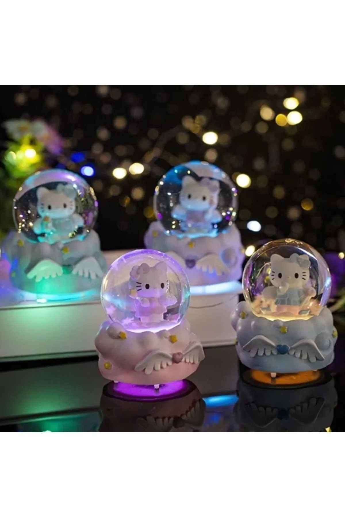 guliza HELLO KITTY IŞIKLI KAR KÜRESİ