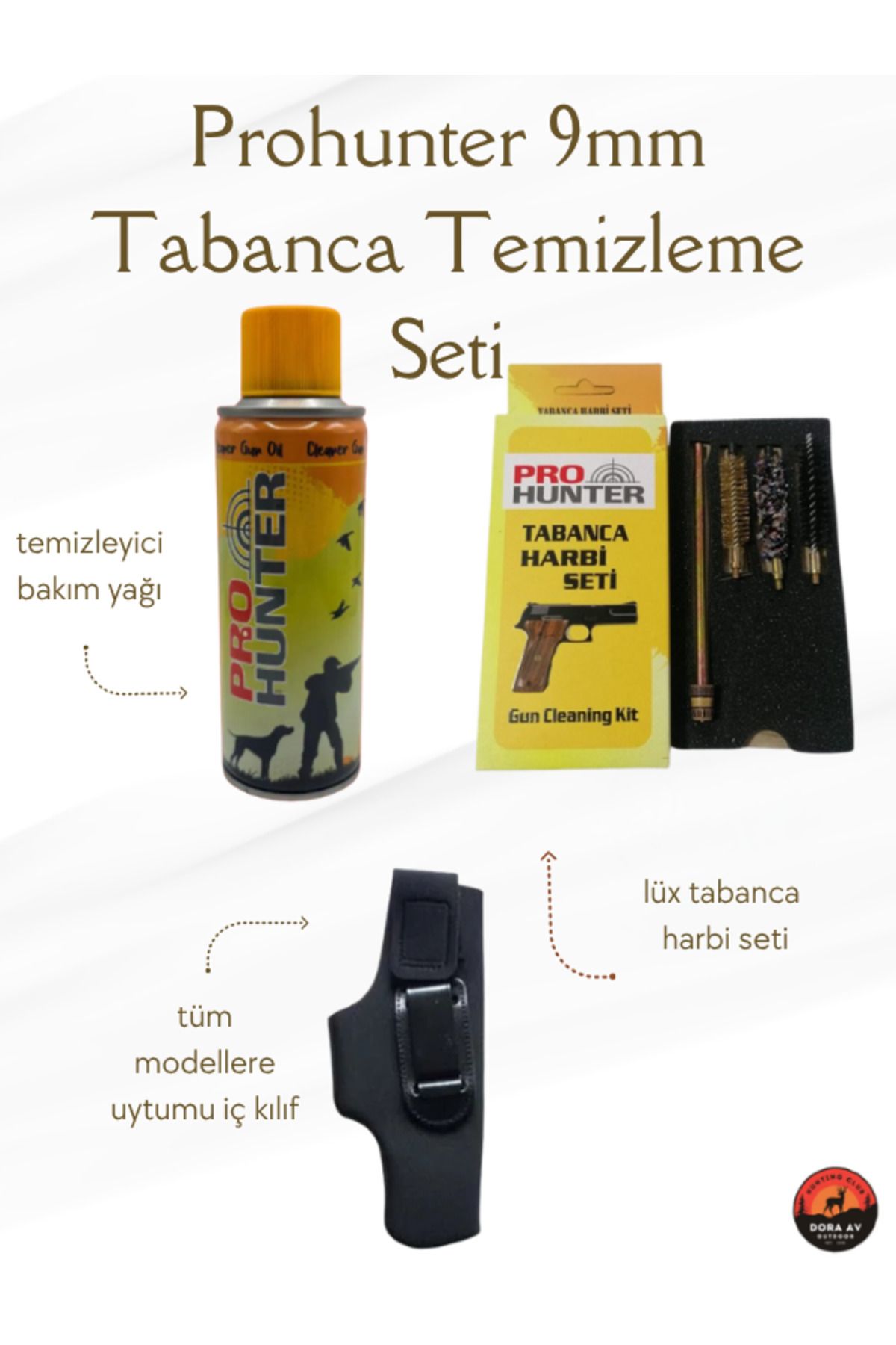 PROHUNTER TABANCA TEMİZLEME SETİ HARBİ TAKIMI+ BAKIM YAĞI+İÇ KILIF
