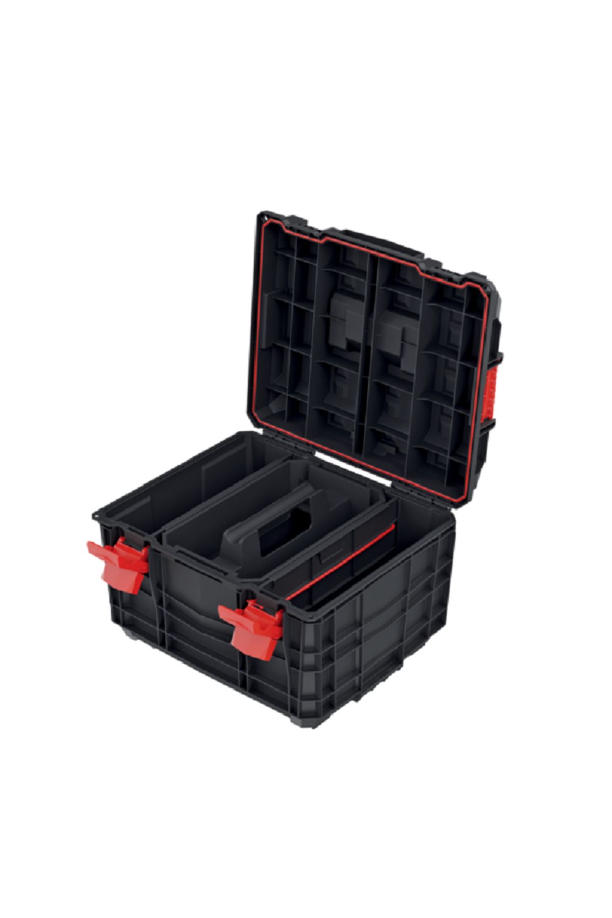 kistenberg-C Block Pro Durable Tool Box with Removable Separators Black and Red 2