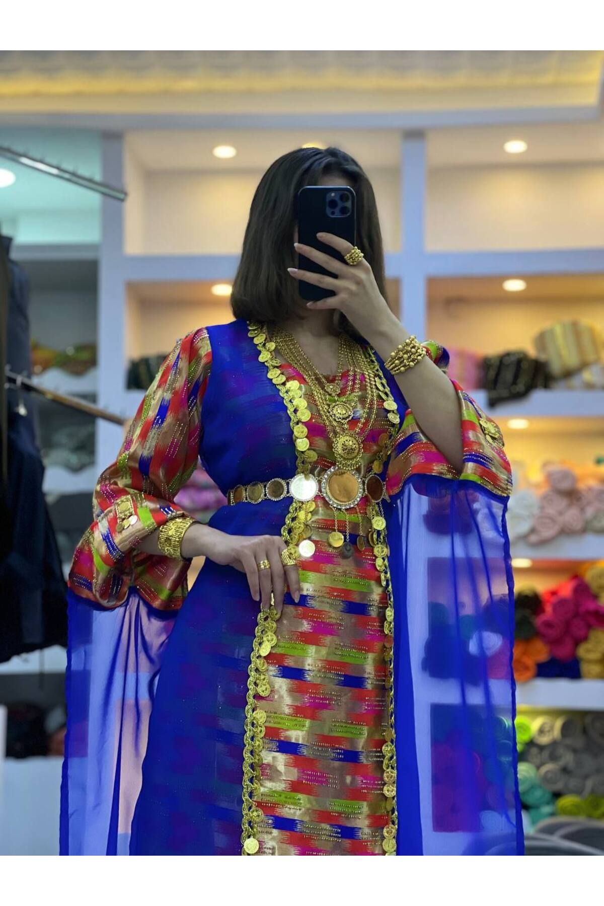 SOLİN YÖRESEL Kadın Yöresel Elbise Düğünlük Kaftan Abiye(Görseldeki Aksesuarlar Dahil Değildir)