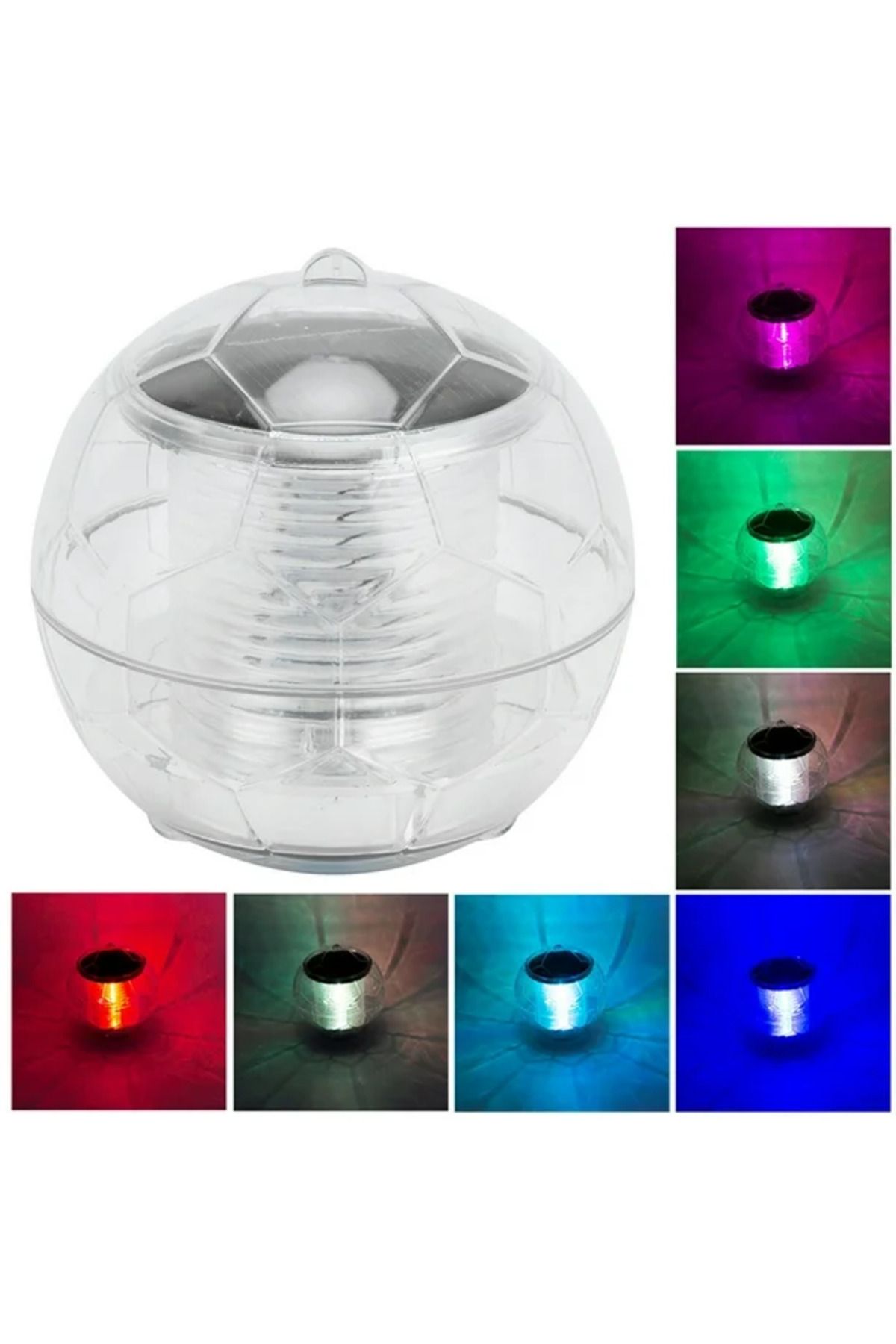 fullreyon 1 Adet Güneş Enerjisi İle Çalışır 4 Watt Solar RGB Havuz ve Çim Armatür, 4 Watt Solar RGB Top Aplik