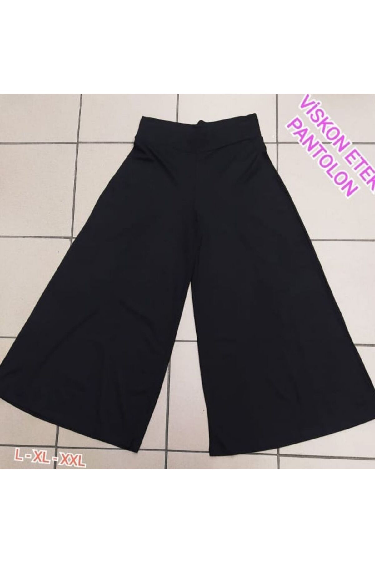 STYLENEST Kadın Viskon Etek Siyah Pantolon