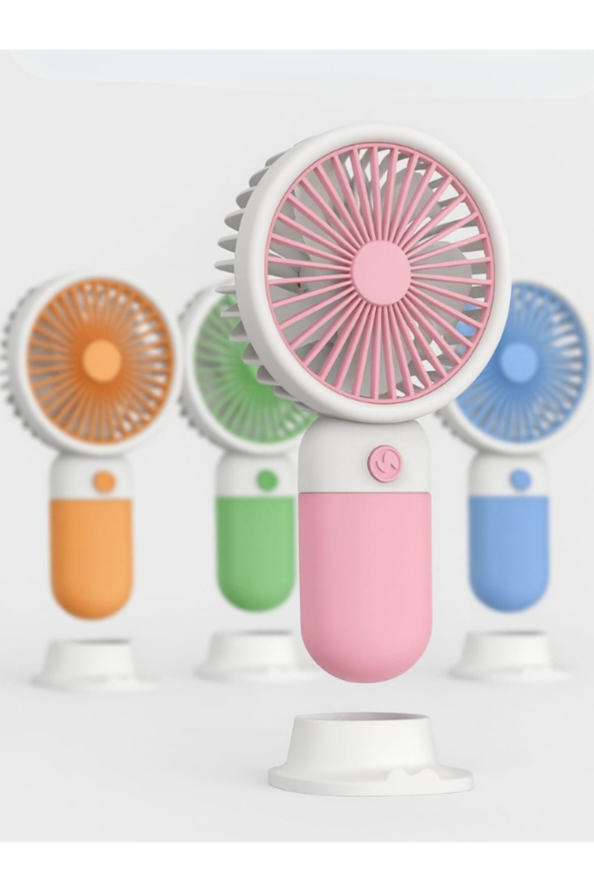 Parmeva Mini El Fanı Taşınabilir Çanta Boy Usb Şarjlı Fan - Çok Renkli