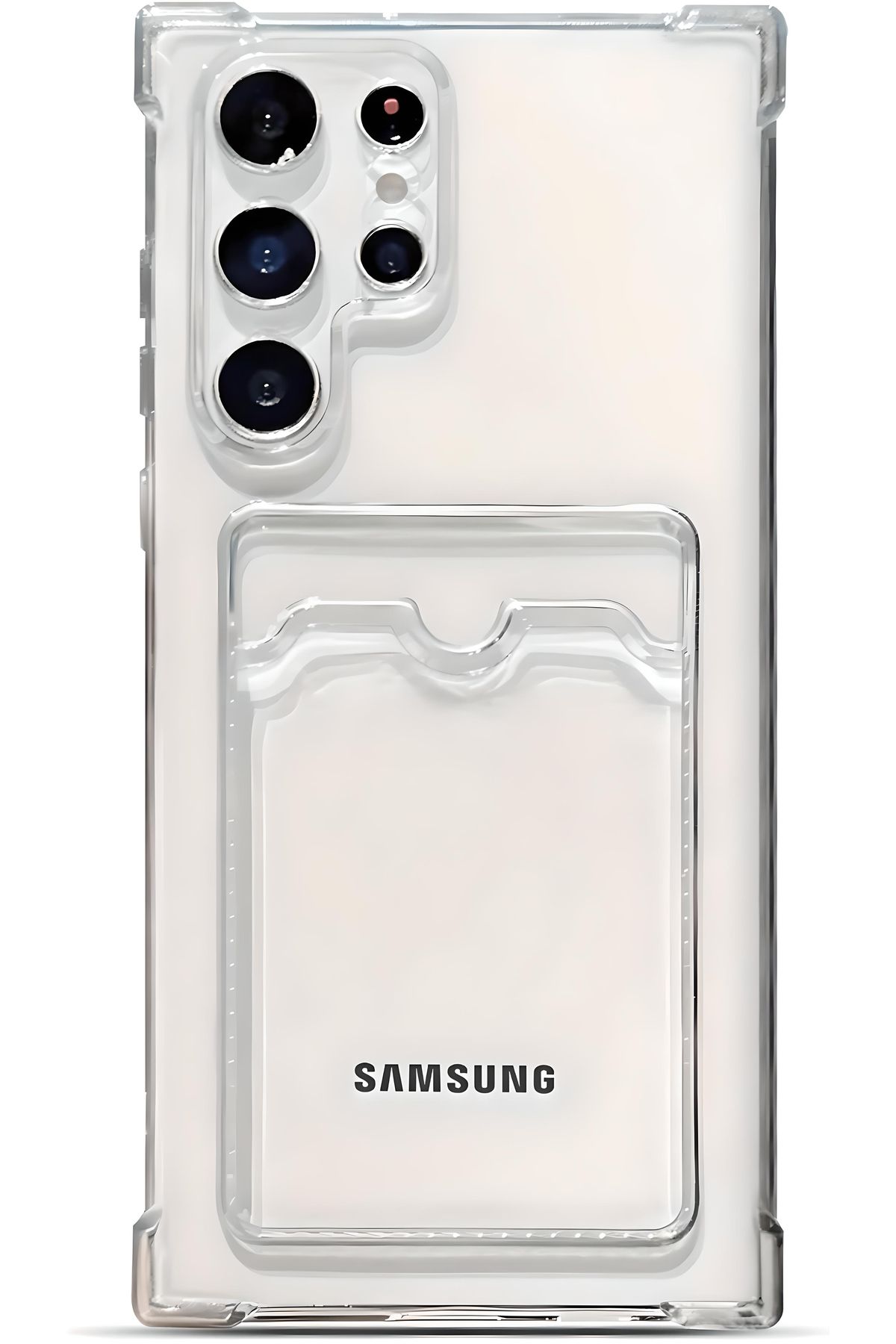 Ehr. Samsung Galaxy S24 Ultra Uyumlu Kamera Korumalı Kartlıklı Köşeleri Airbag Tasarımlı Darbe Önleyici Ş