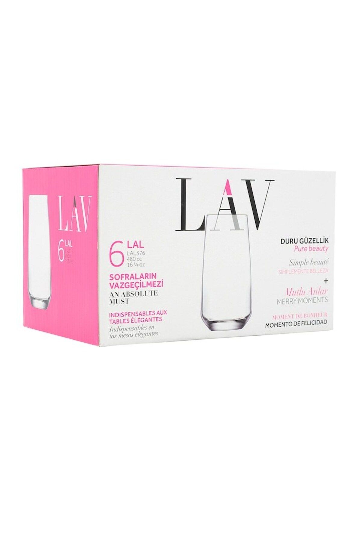 LAV-Set 6 pahare cocktail LAV Lal, 480 ml 3