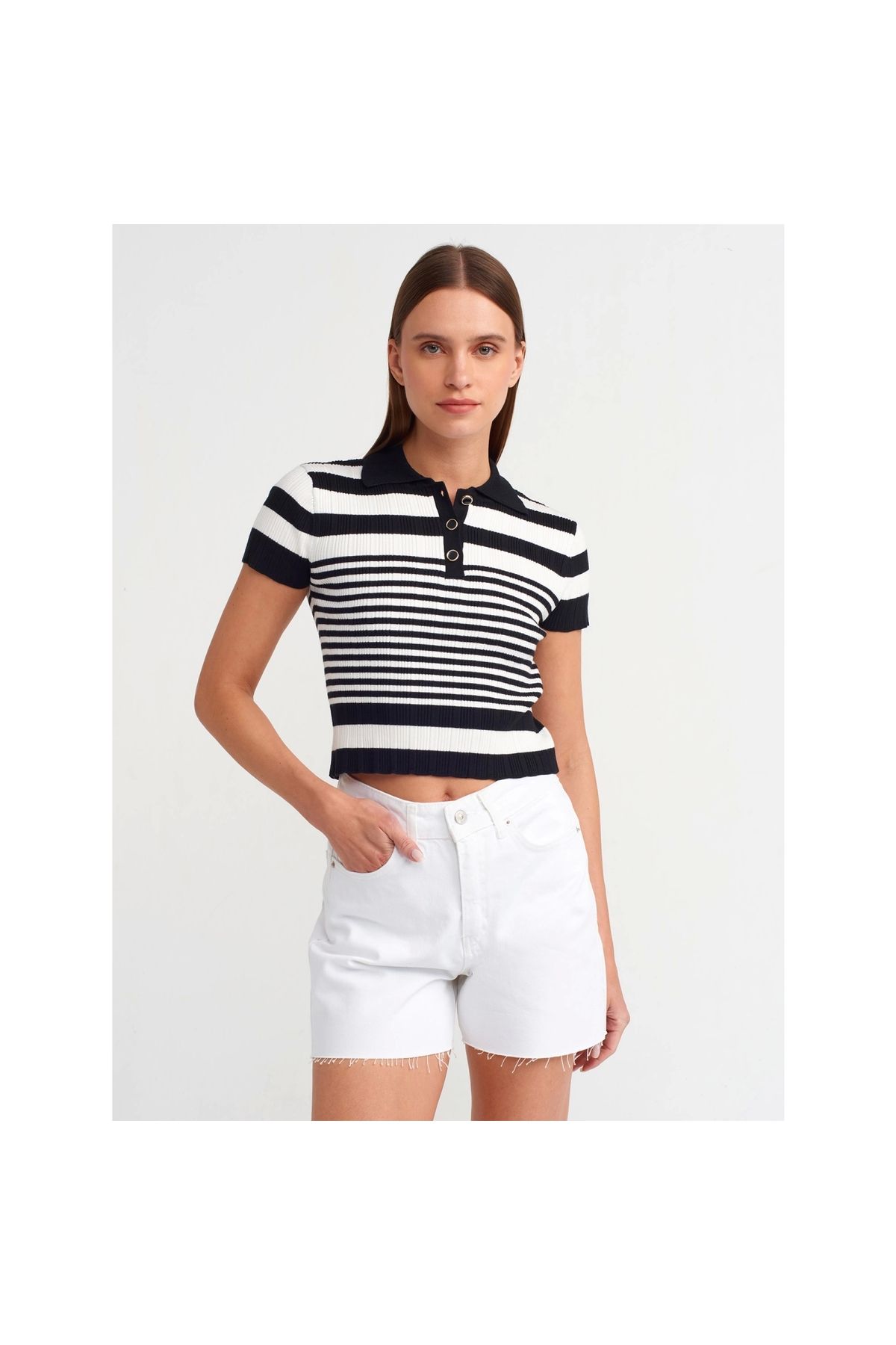 OllaCollection Denim Şort-Beyaz