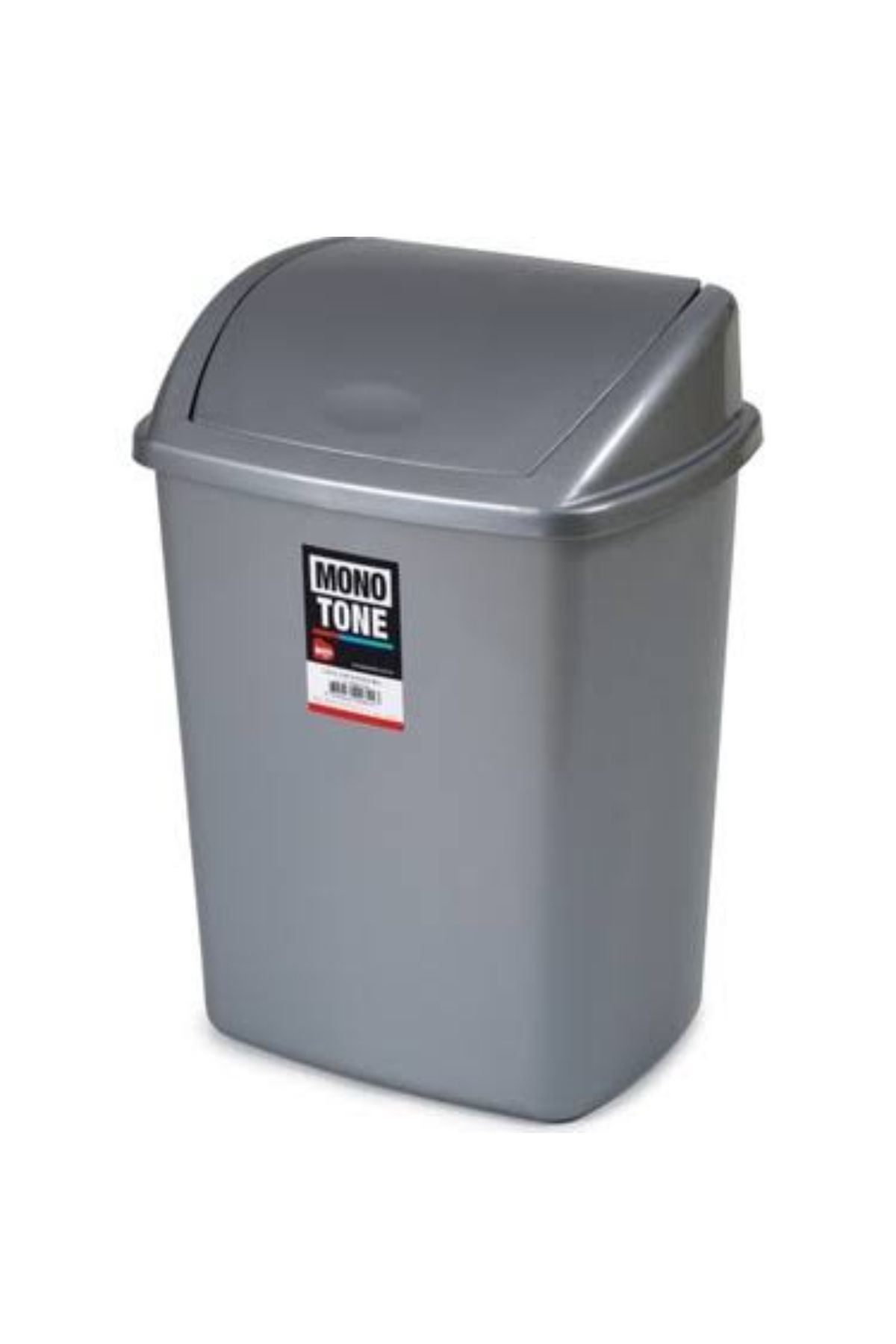 Mono Tone 40 Litre Click Kapaklı Plastik Çöp Kovası No :5 GRİ - Bo843