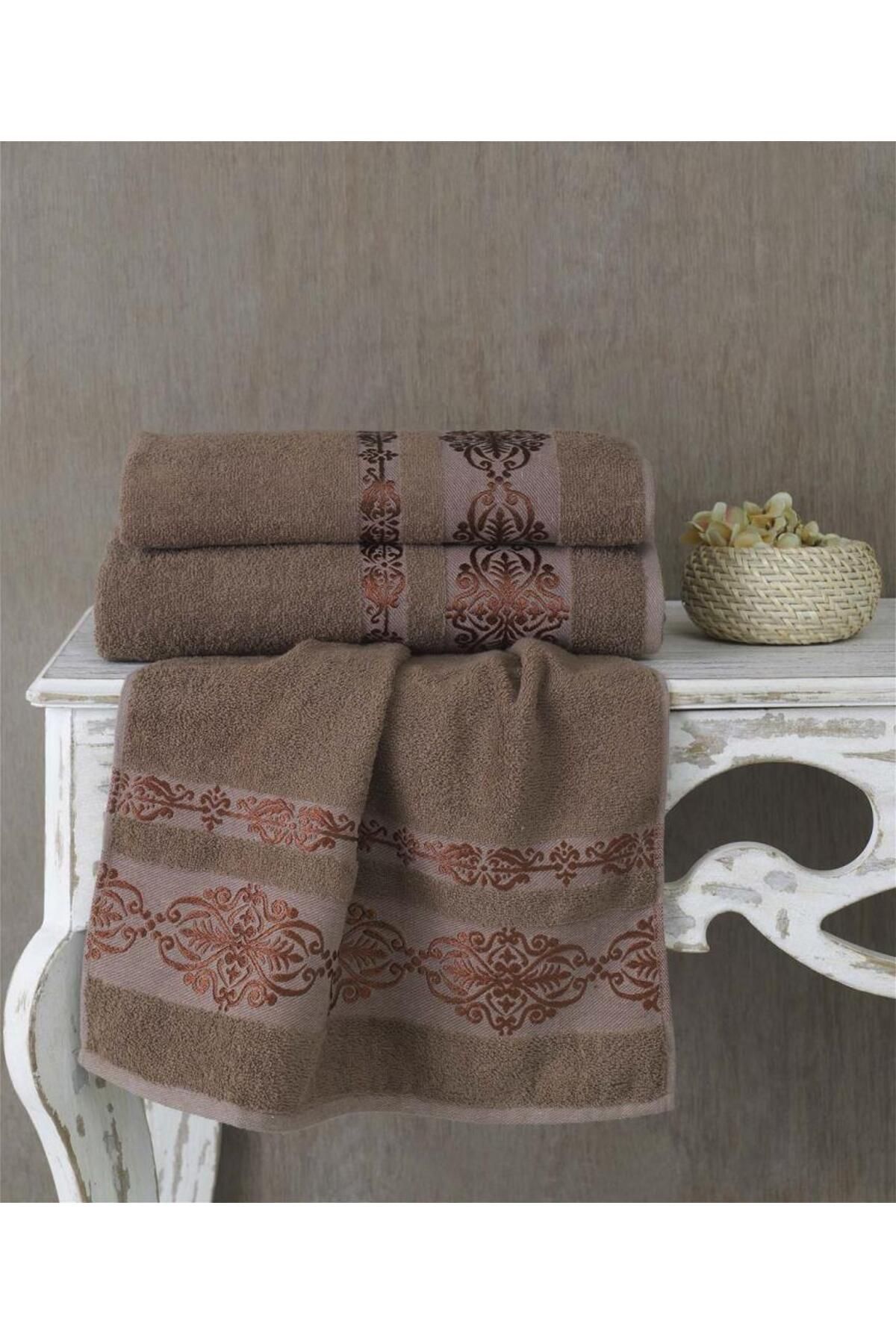 Karna Home Cotton Jakarlı Rebeka Desenli El Havlusu 50x90