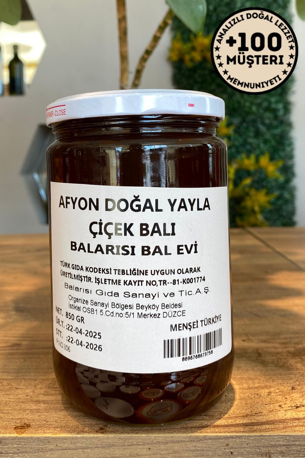 BALARISI Afyon Doğal Çiçek Balı 850 gr – Katkısız | Yöresel Lezzet |