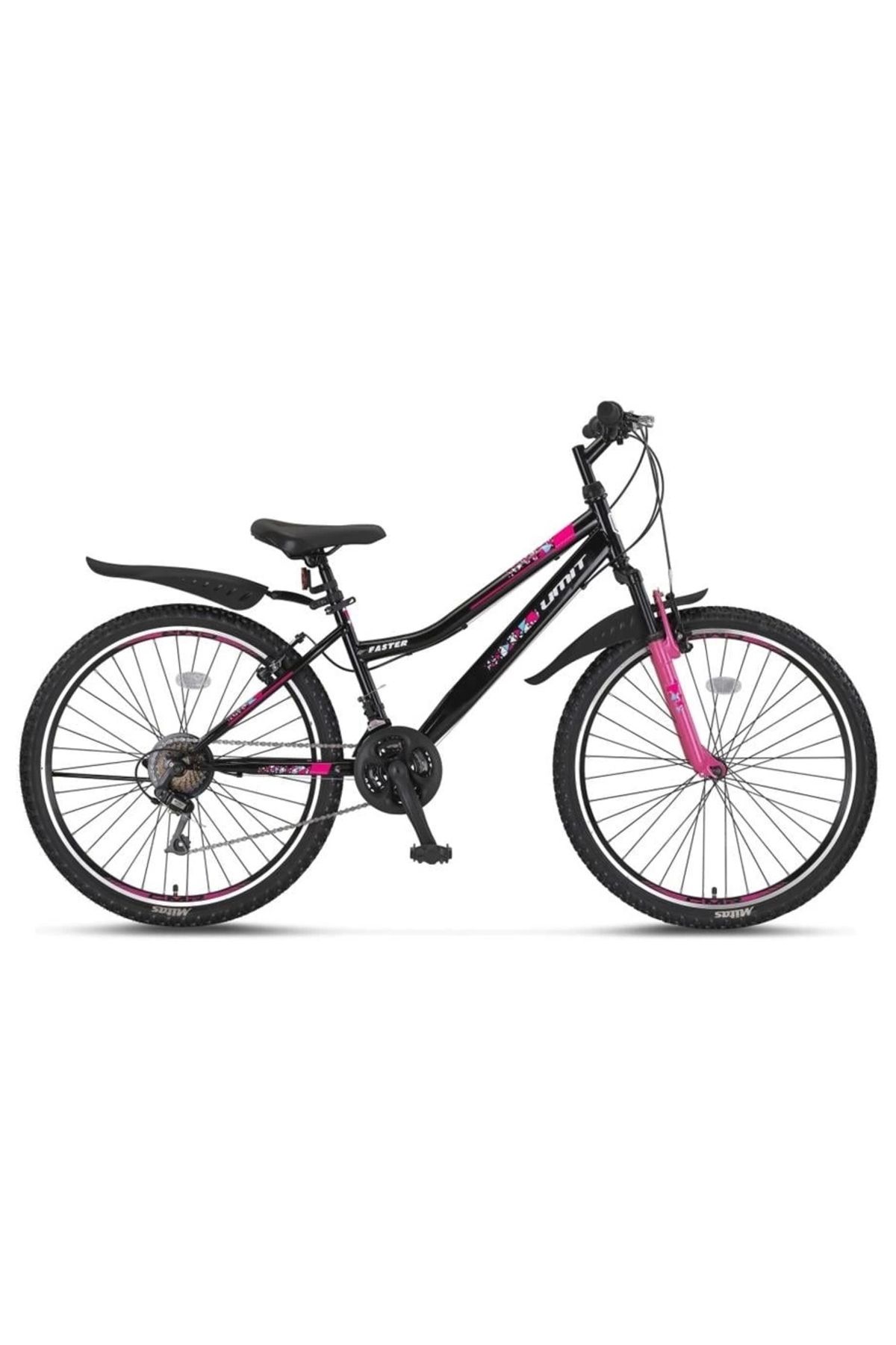 Ümit ÜMİT 2669 FASTER KADIN DAĞ BİSİKLETİ V 26 JANT 21 VİTES SİYAH PEMBE