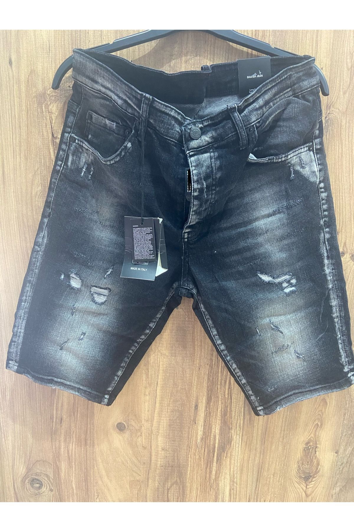 New Sheet YIRTIKLI KOT ŞORT-JEANS