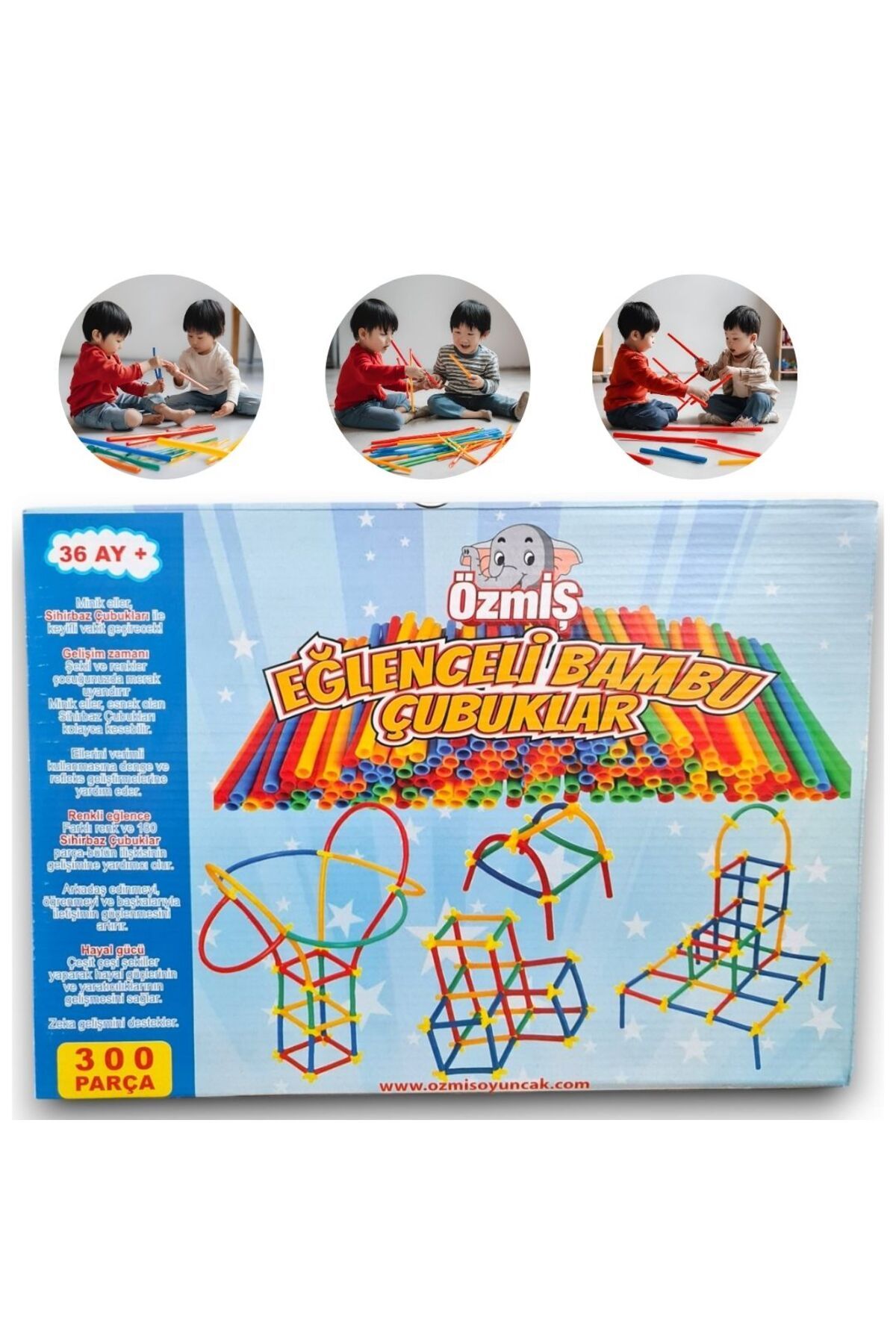Toys EĞLENCELİ BAMBU ÇUBUKLAR EĞİTİCİ BAMBU ÇUBUKLAR (300 PARÇA)