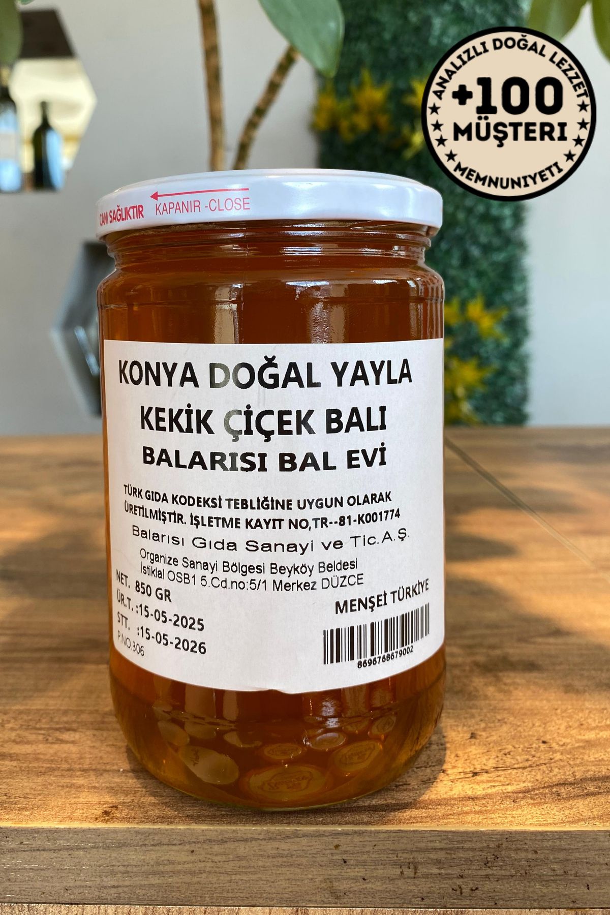 BALARISI Konya Kekik Balı 850 gr – Katkısız, Glikozsuz, Soğuk Süzme | Yöresel Şifa