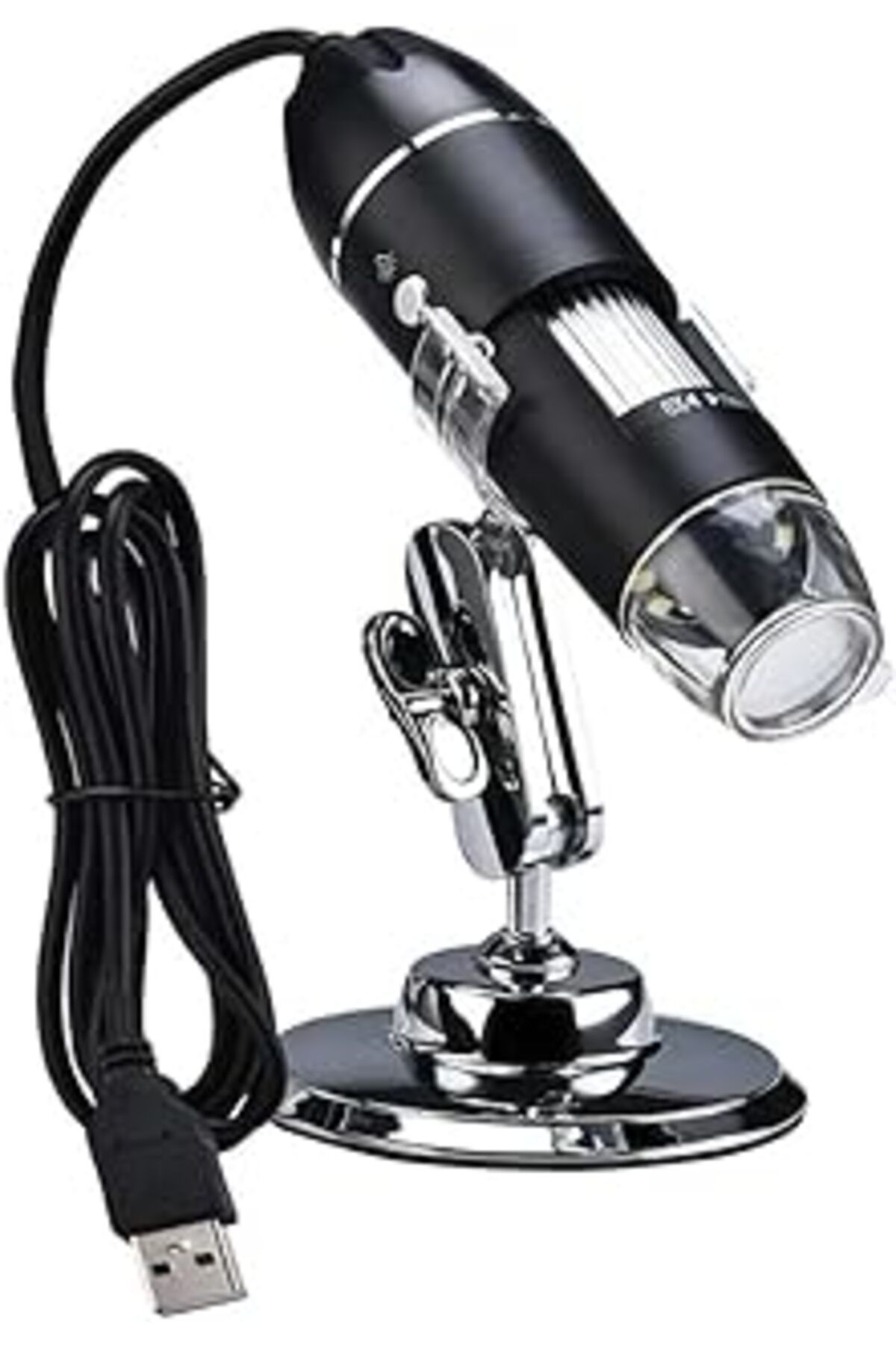 Pazarcan Alfalink 1600X Zoom 2Mp Usb Dijital Mikroskop 8 Ledli Kamera Saç, Cilt Analizi, Eğitim, Endüstriyel
