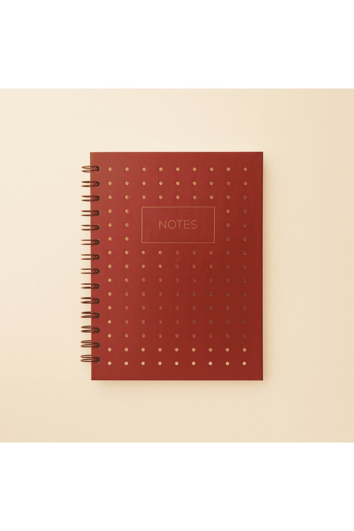 TermaCraft Yaldızlı Nokta Desenli Not Defteri - Bordo