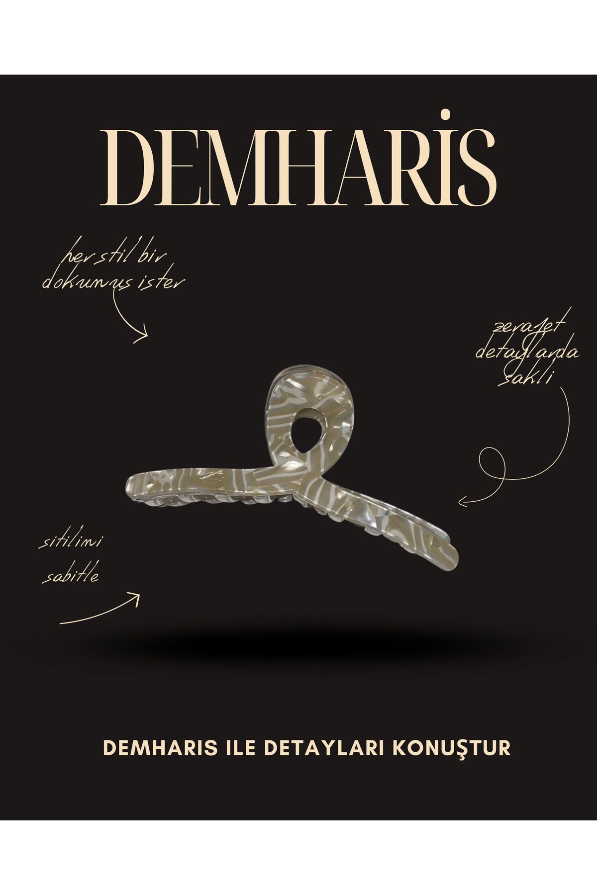 DEMHARİS premium şık zarif toka