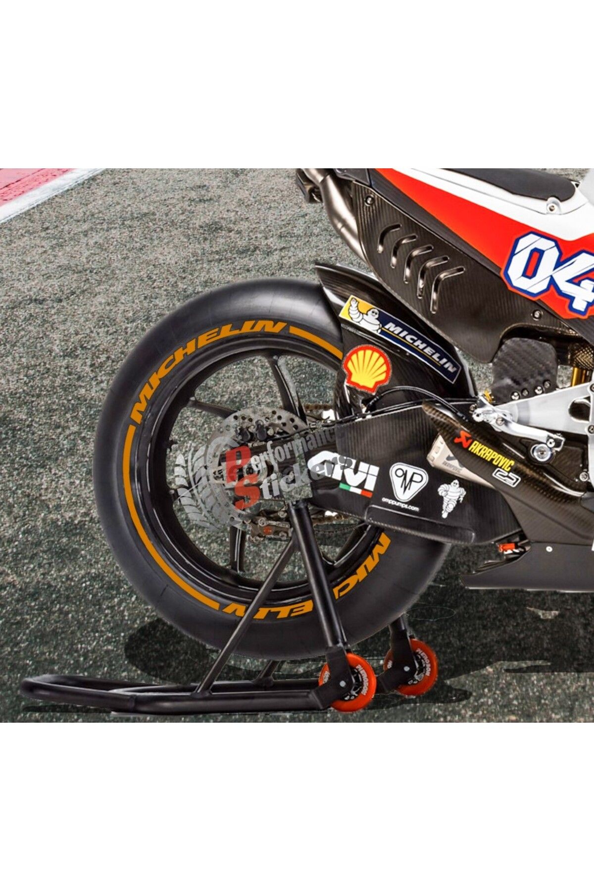 Performance Stickers Motorsiklet Lastik Yazısı Michlen Kuyruk Lastik Stiker Lastik Sticker 15-19 Inç Arası Uyumlu 8adet