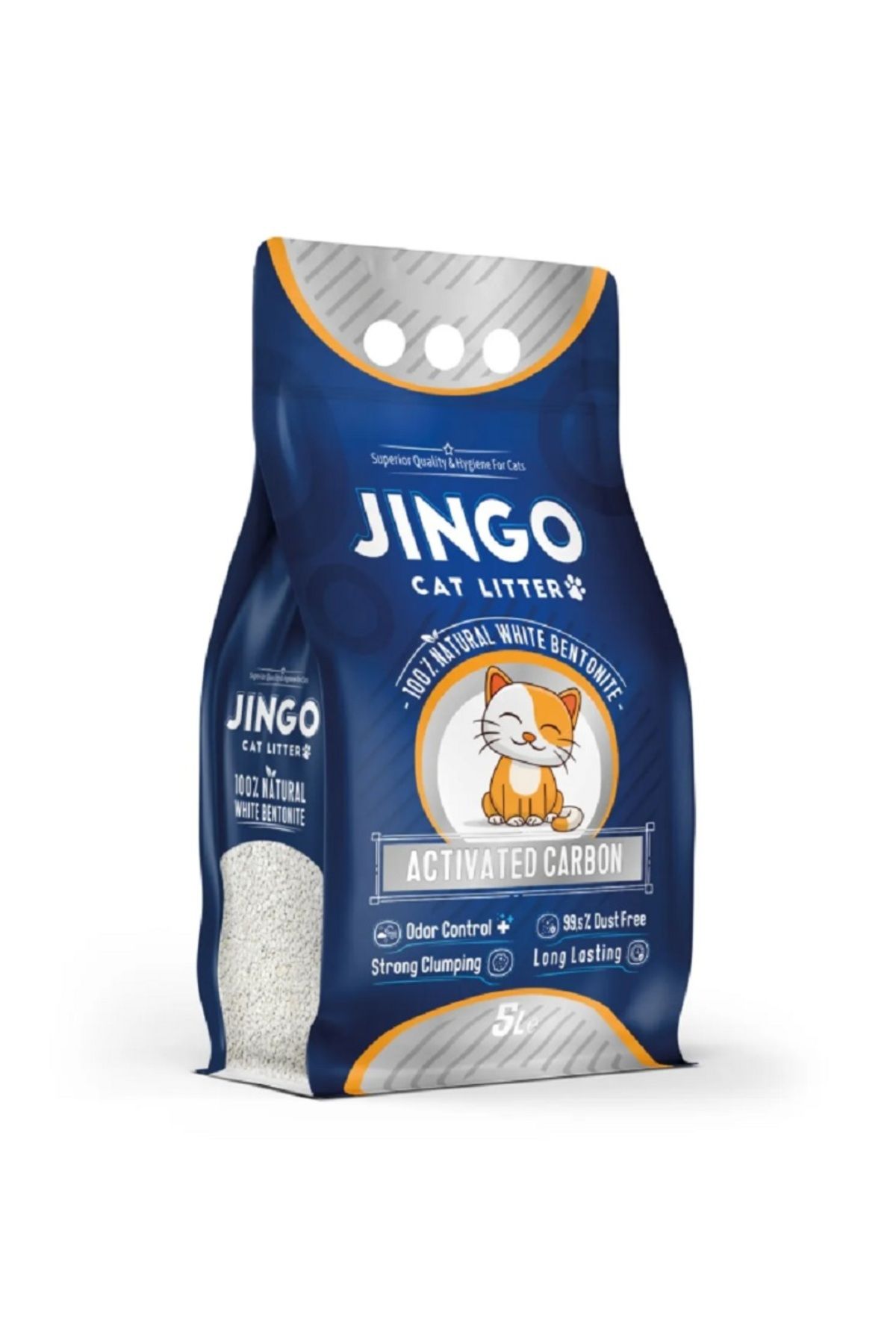 Jingo Aktif Karbonlu Topaklanan Kedi Kumu 5 Litre