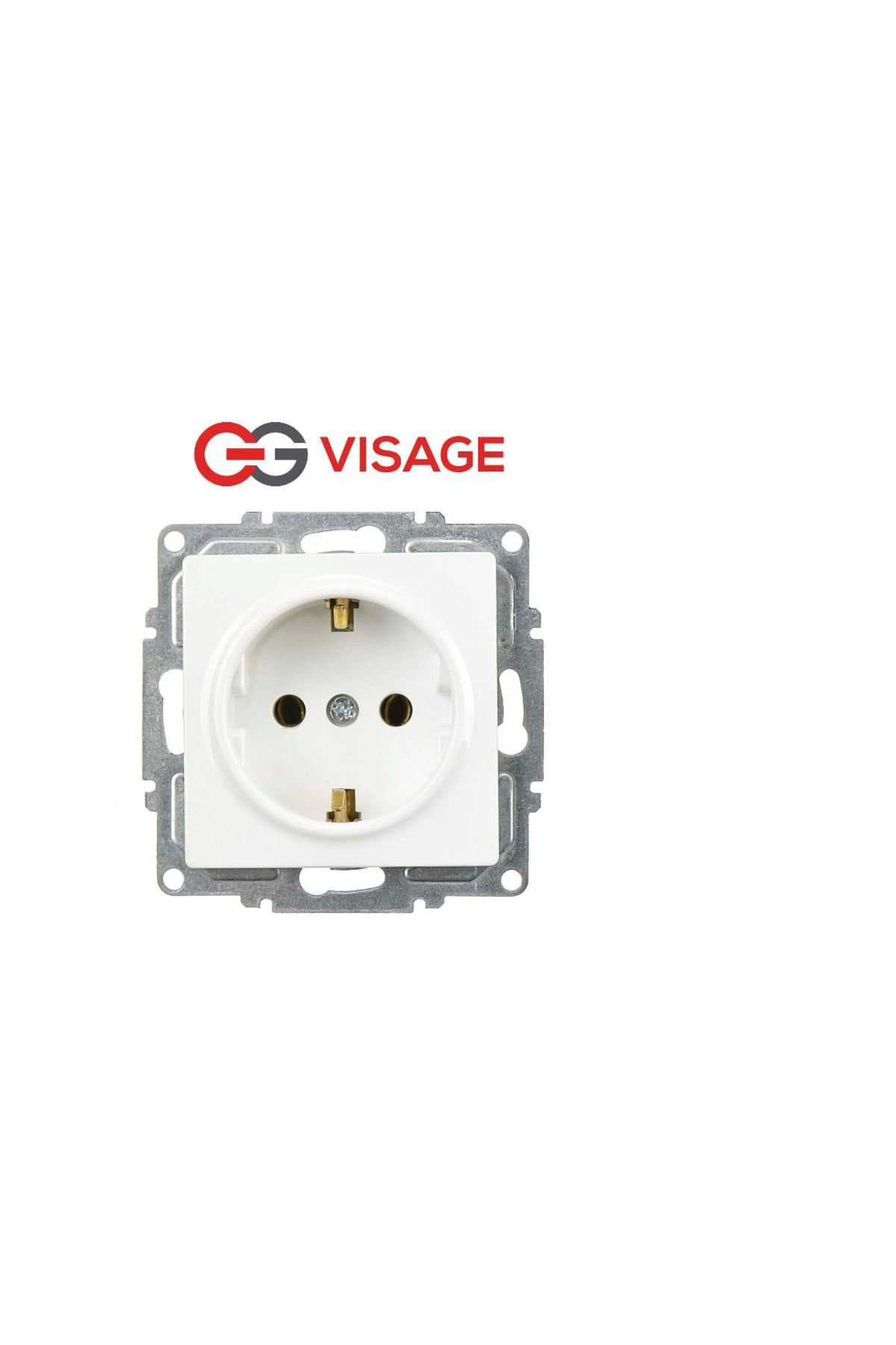 Emper Visage Beyaz Topraklı Priz Çerçevesiz - Priz ve Anahtar İçin Uyumlu Çerçeve