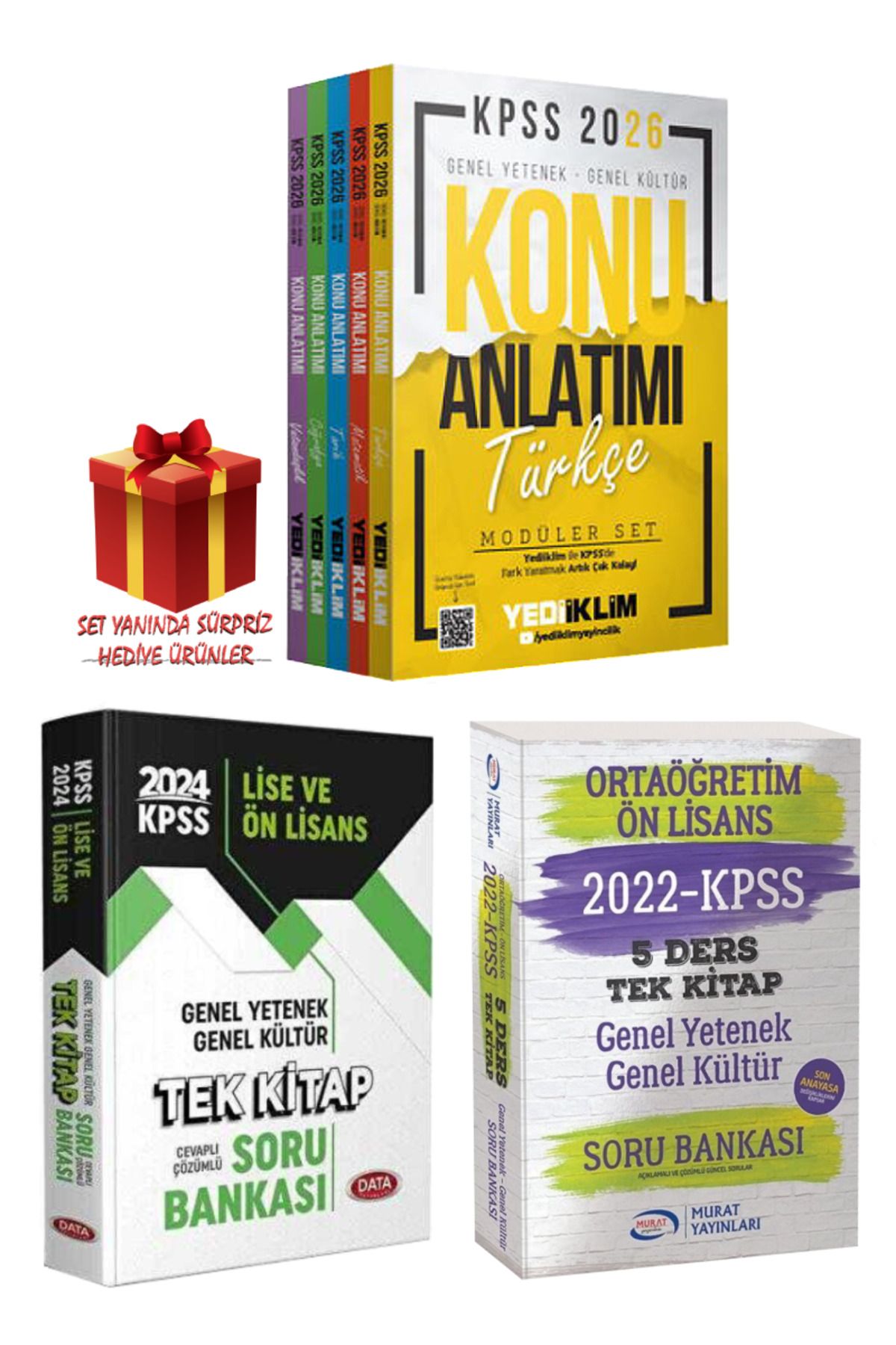 Yediiklim Yayınları 2026 KPSS GYGK Tüm Dersler Konu Anlatımı Modüler Set+Tüm Dersler Tek Kitap Soru Bankası Seti