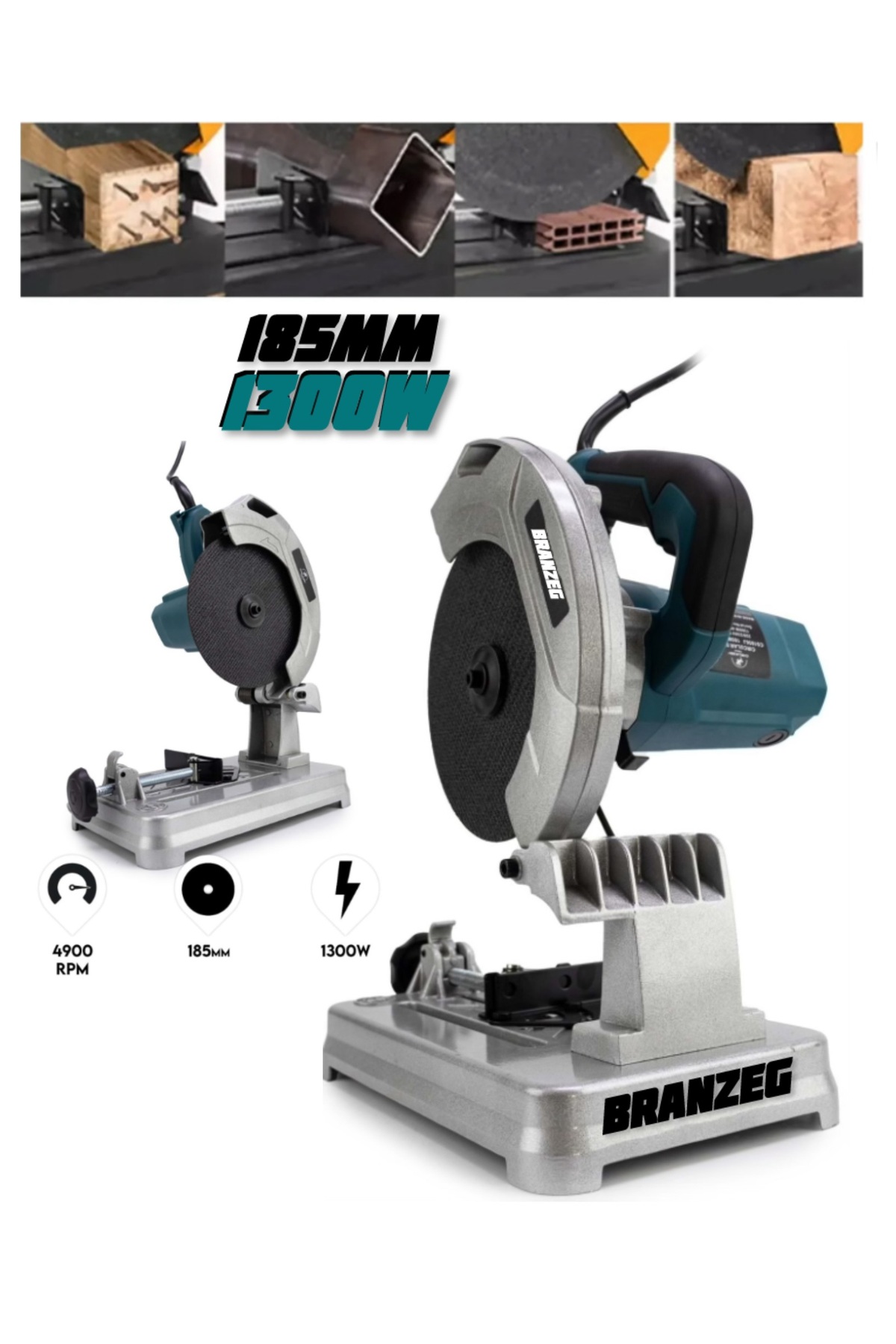 BRANZEG 185MM Bakır Sargılı Metal Sanzuman Metal Profil Kesme