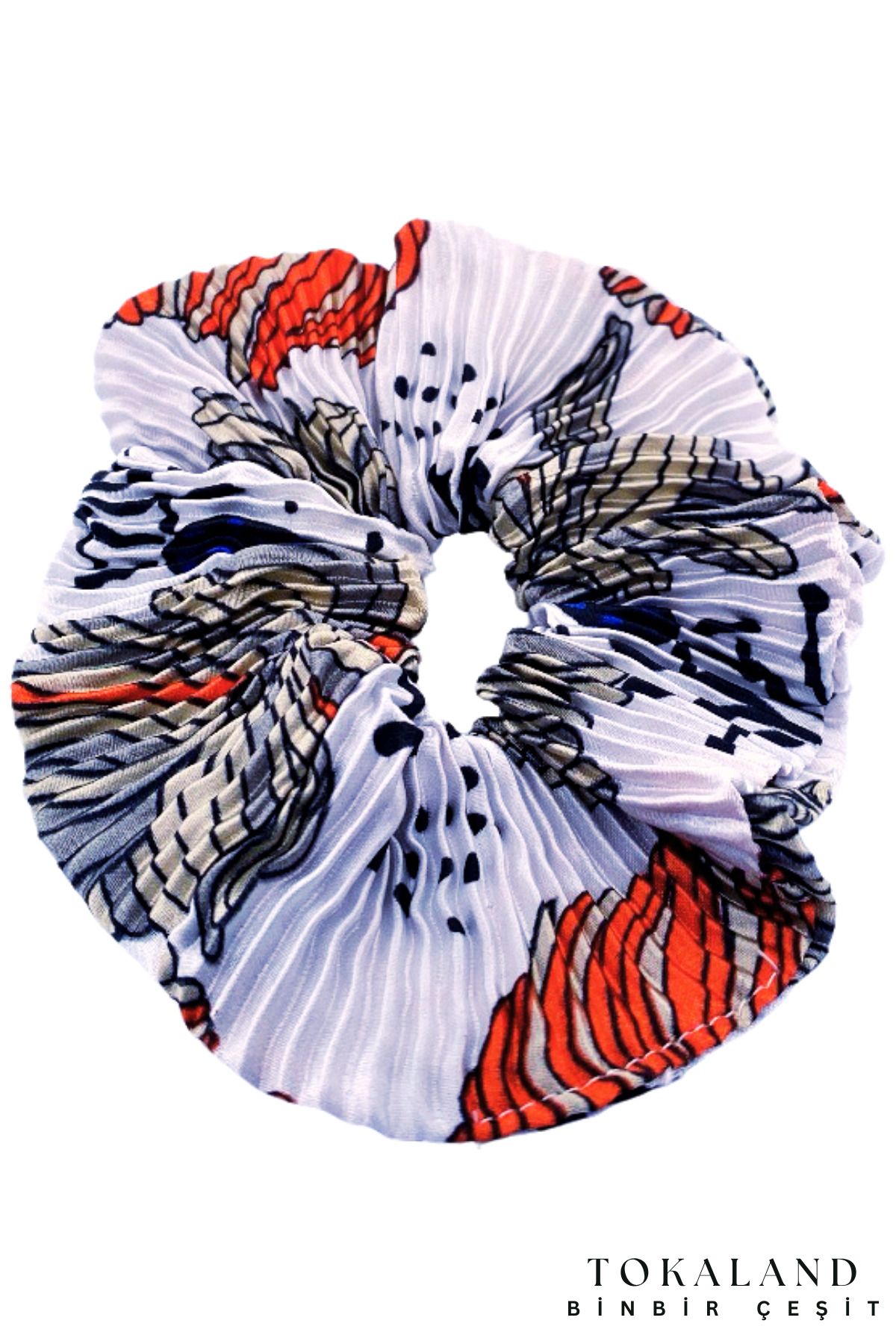 TOKALAND Scrunchie Simit Toka - Kadın Saten Kumaş Simit Toka - Karışık Renkler Lastik Toka