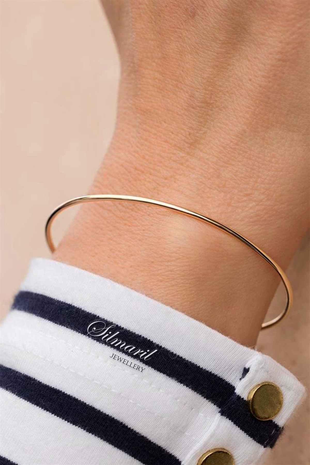 Minimalist Şıklık: Altın Renk İnce Ajda Bilezik - İnce ve Zarif Tasarım — Silmaril Store (3)