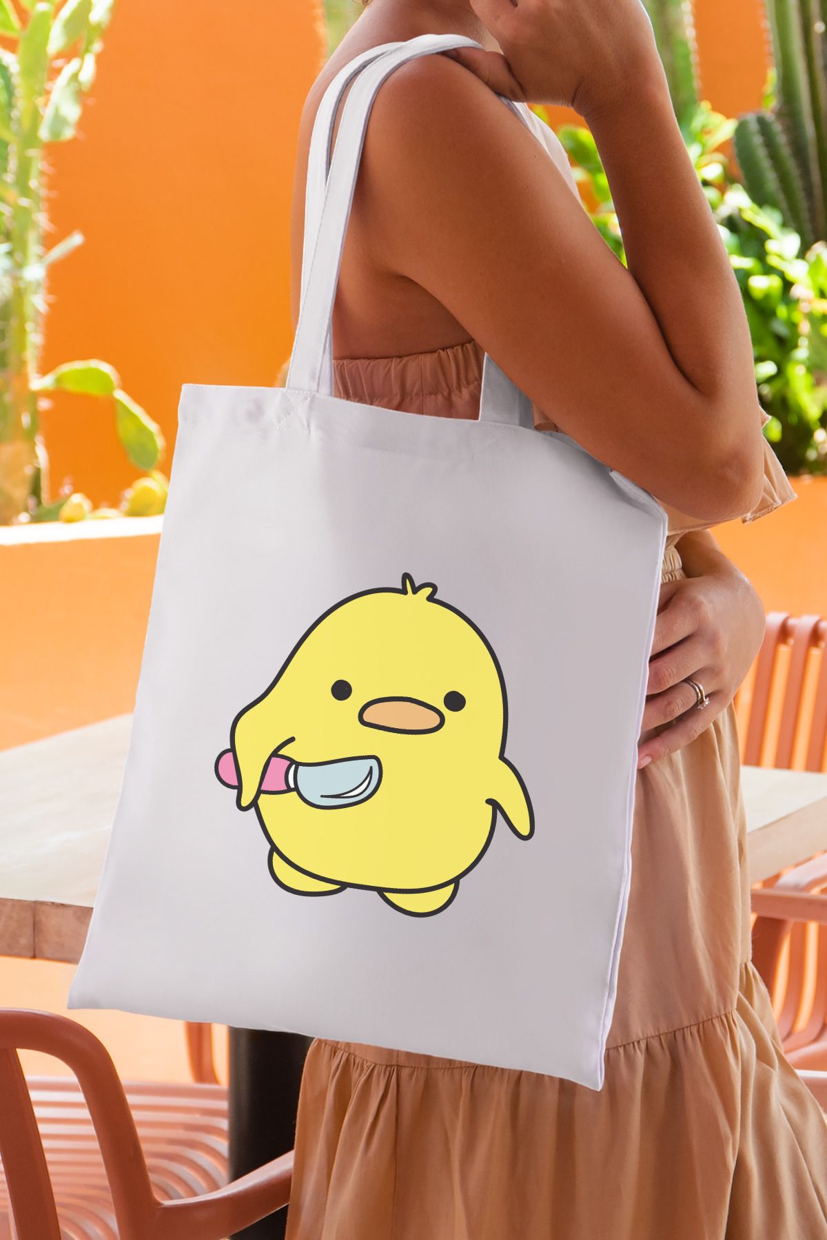 SevindirenŞeyler Belalı Civciv Baskılı Bez Çanta Tote Bag