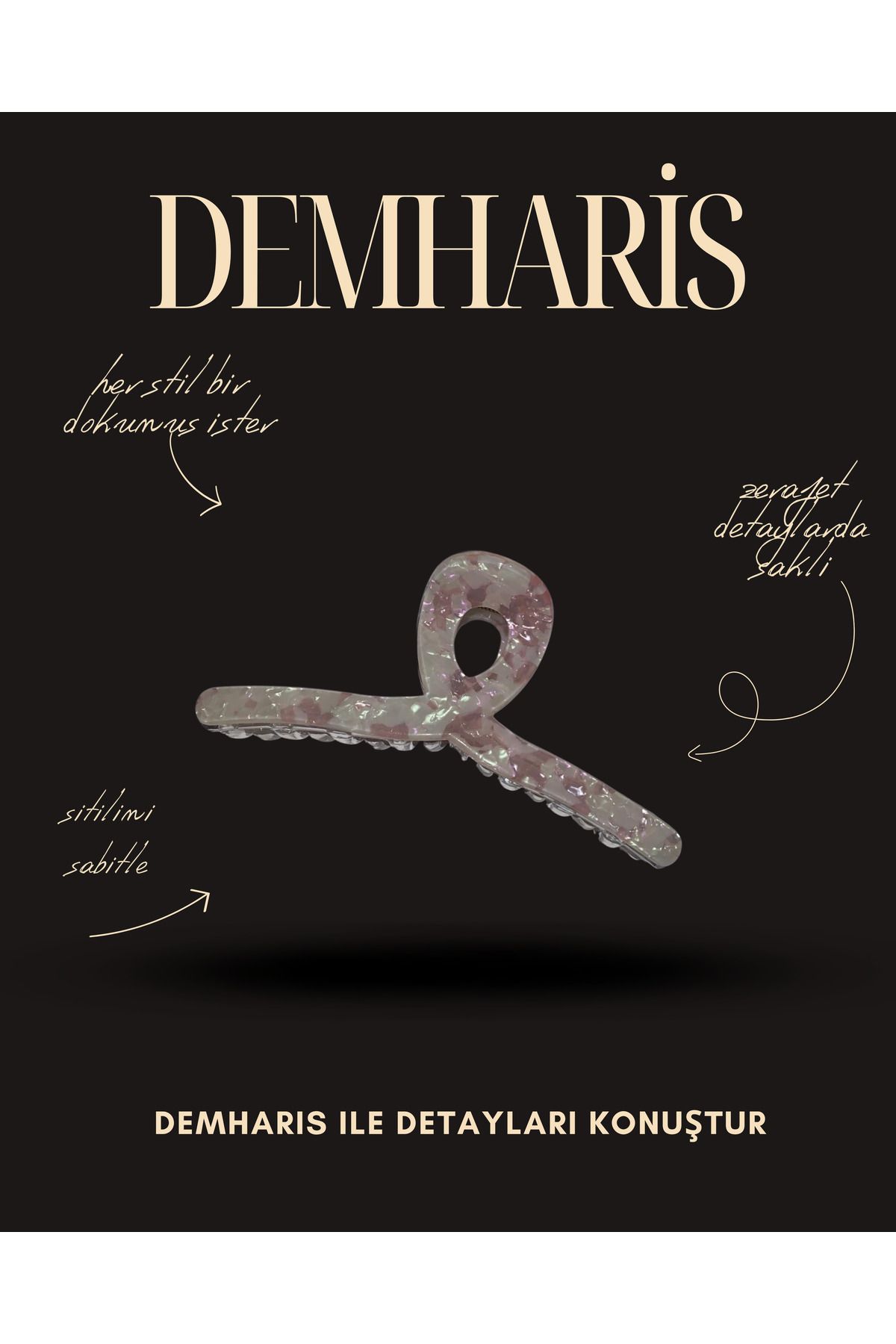 DEMHARİS premium şık zarif toka