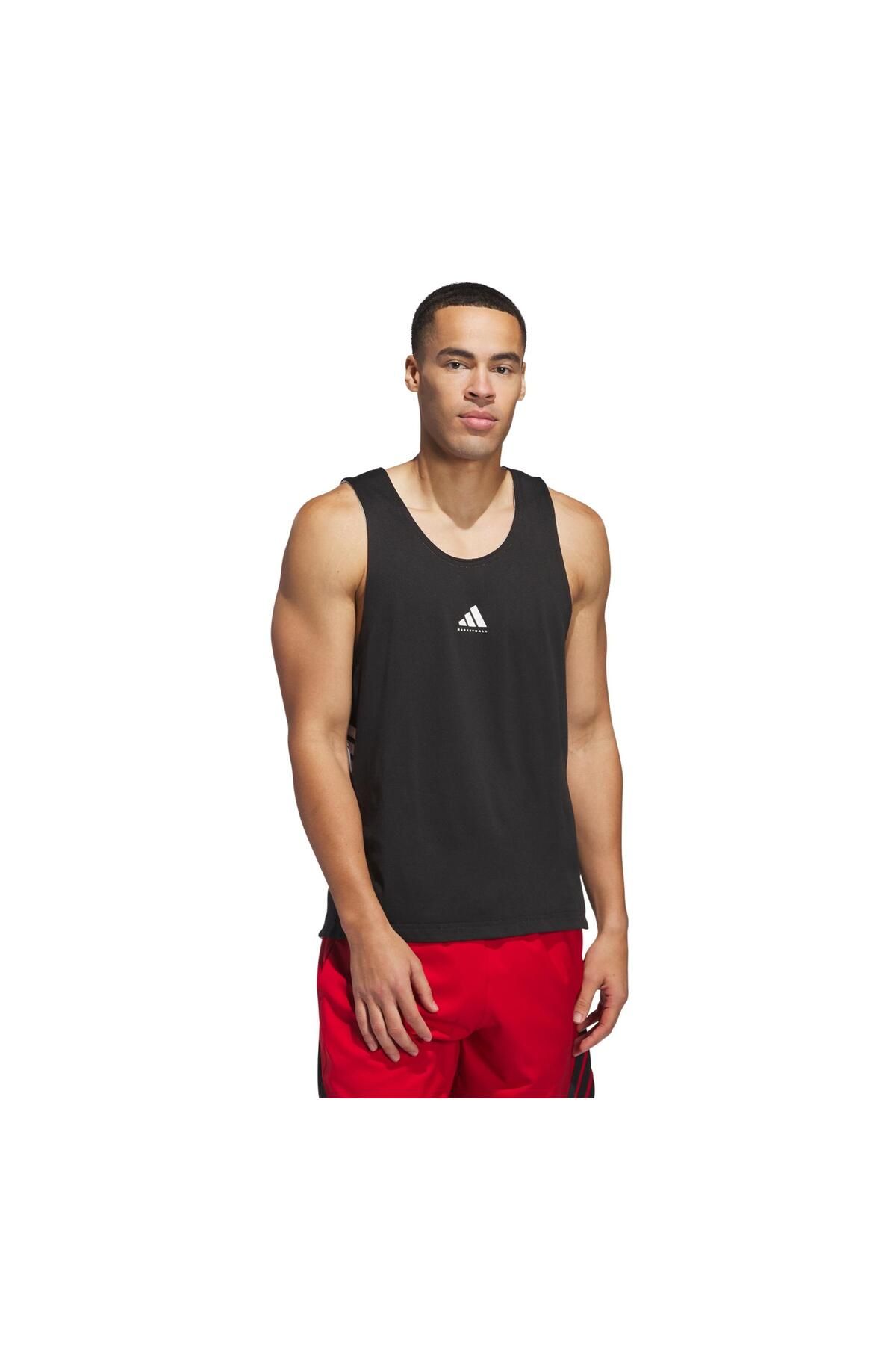 adidas JI7568-E adidas Rev Jersey Erkek T-Shirt Siyah