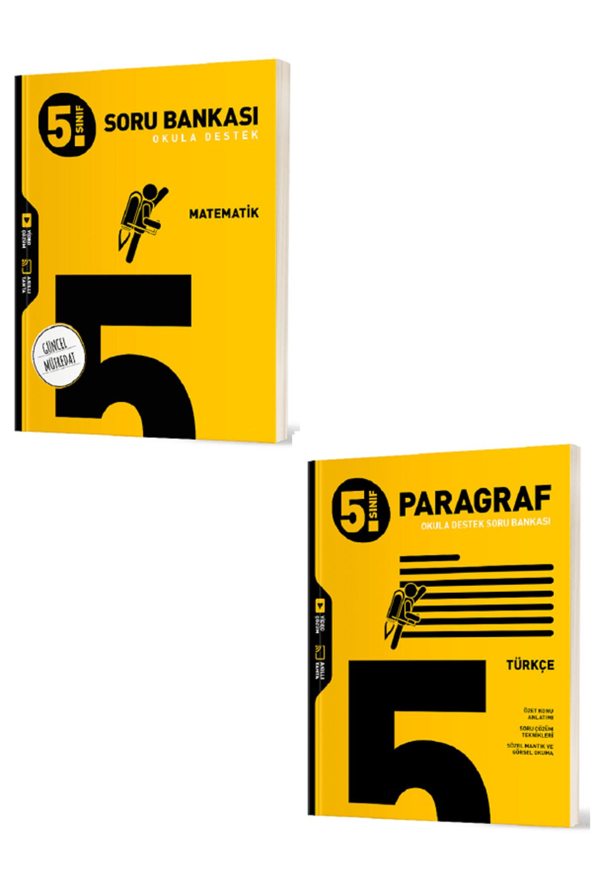 Evrensel İletişim Yayınları 5.Sınıf Hız Yayınları Matematik + Paragraf Soru Bankaları / Güncel Müfredat / 2 KİTAP / YENİ