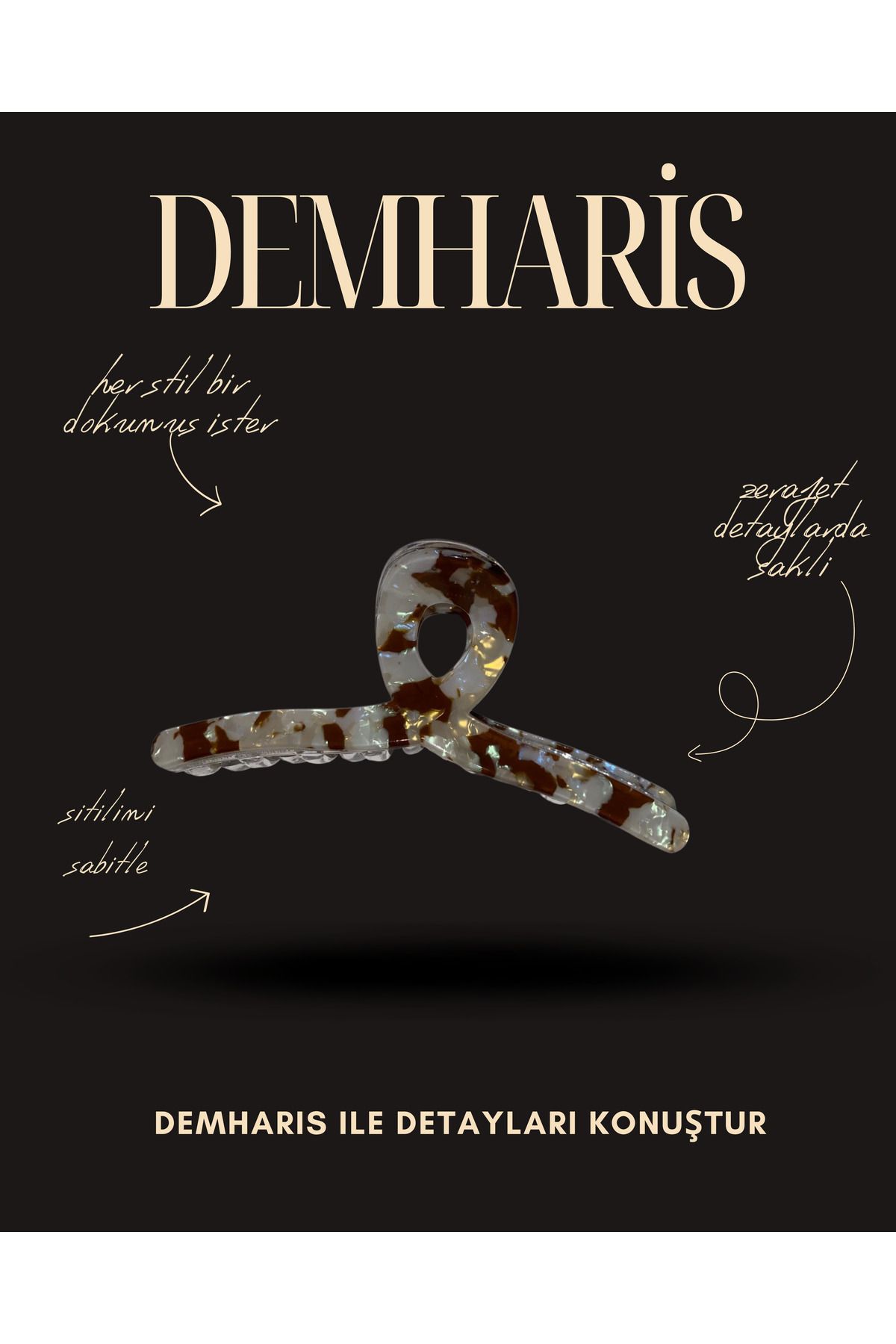 DEMHARİS premium şık zarif toka