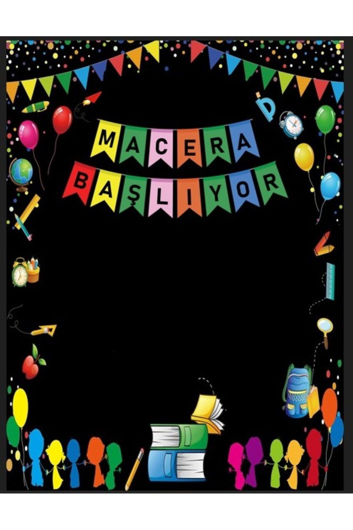 PROMISEBACKDROP2 MACERA BAŞLIYOR 150x200 KUMAŞ PANO OKUL ETKİNLİK