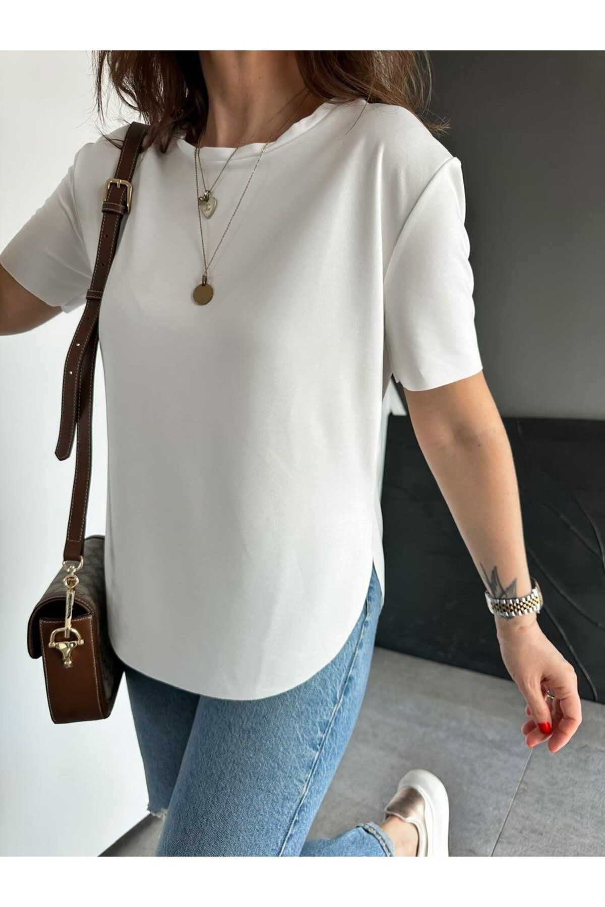 moda paketi Modal Kumaş Basic Tshirt