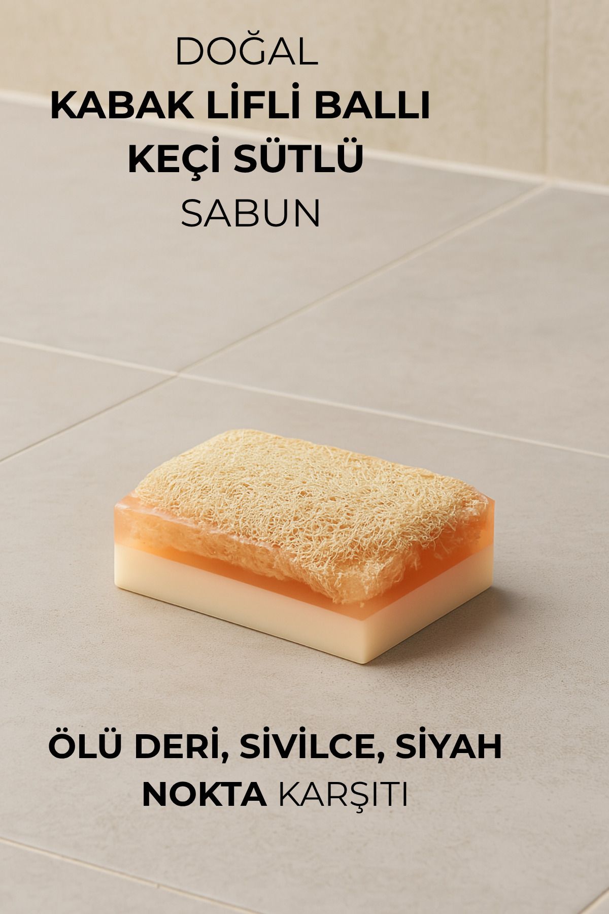 BEYZANA Doğal Kabak Lifli Ballı & Keçi Sütlü El Yapımı Sabun