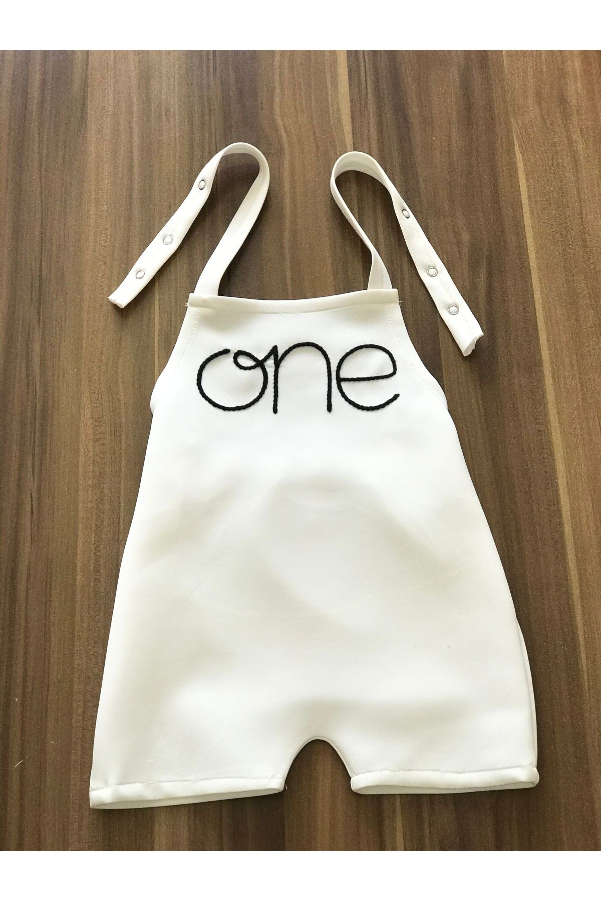 Hobimaker One İşlemeli Erkek Bebek 1 Yaş Tulum Doğum günü Fotoğraf Çekimi